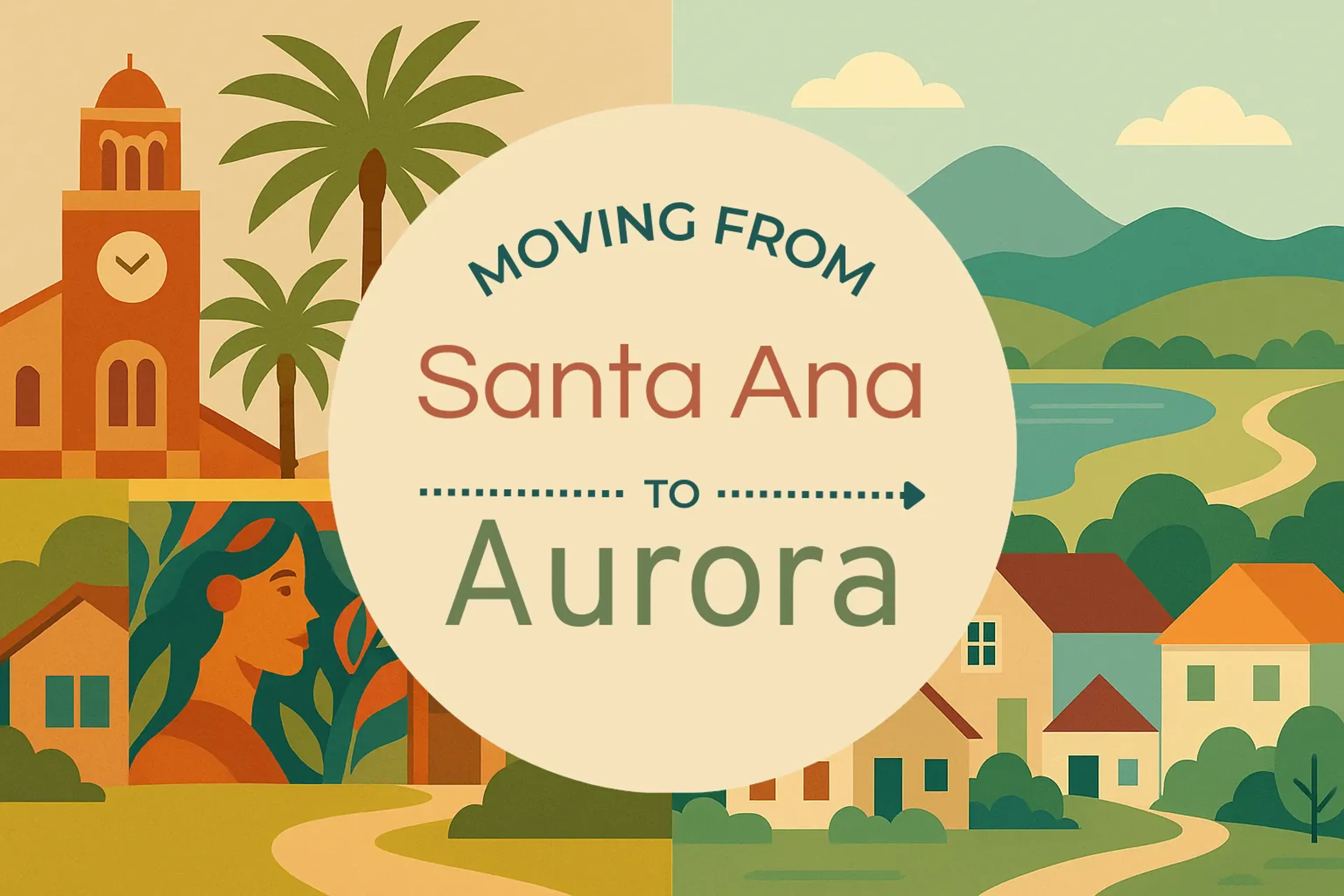 Side-by-side comparison of Santa Ana to Aurora moving companies
