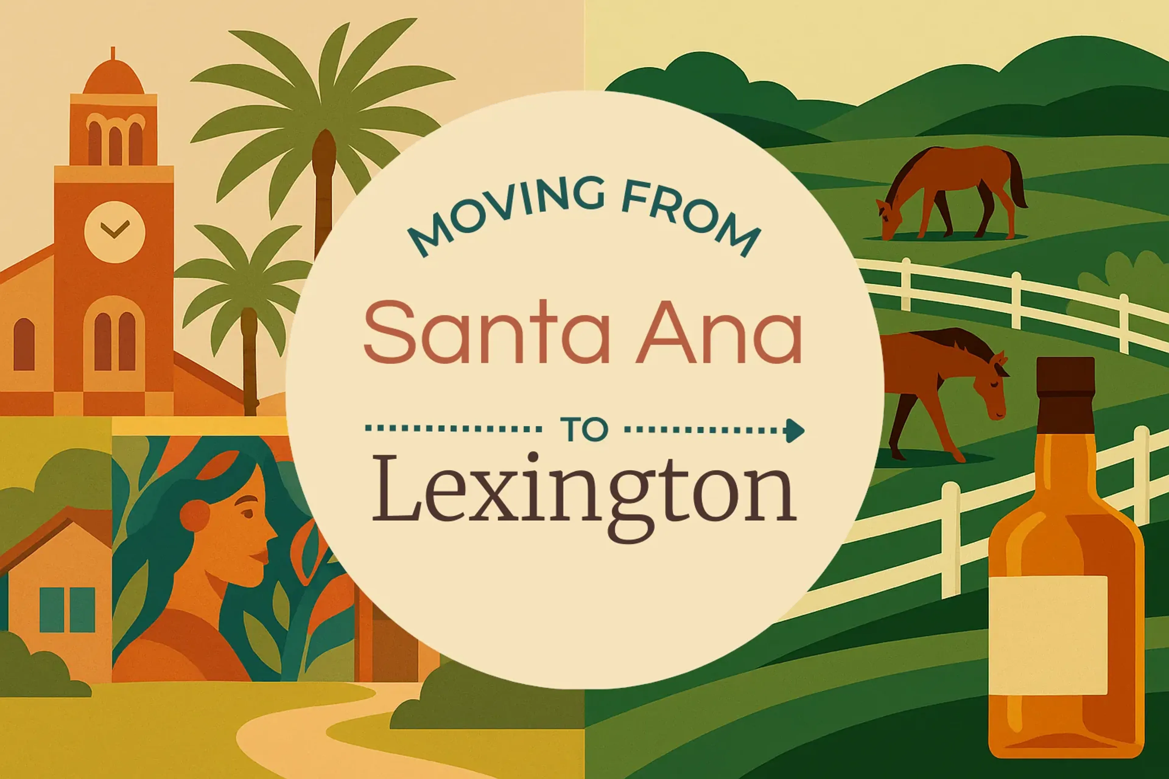 Side-by-side comparison of Santa Ana to Lexington moving companies