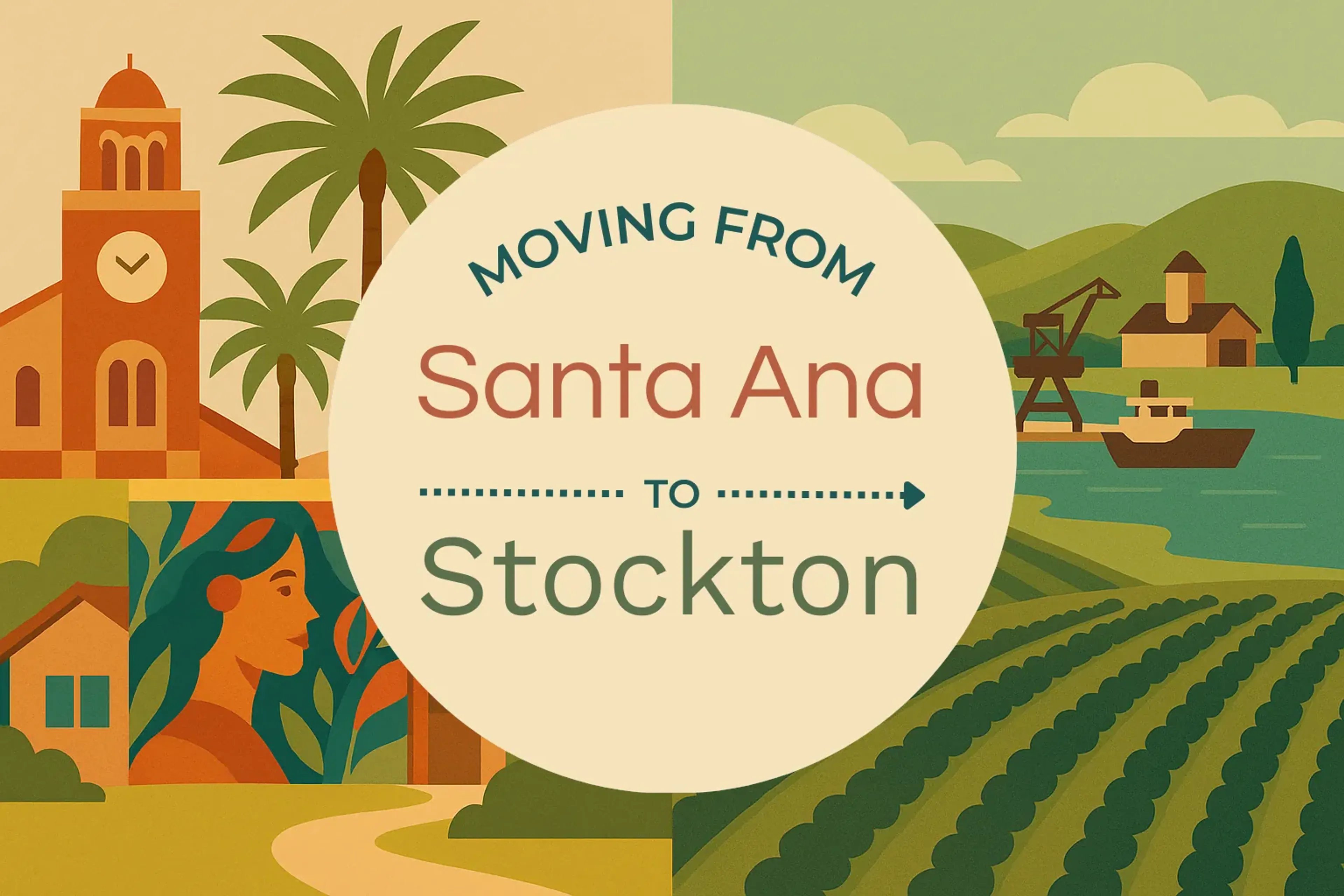 Side-by-side comparison of Santa Ana to Stockton moving companies