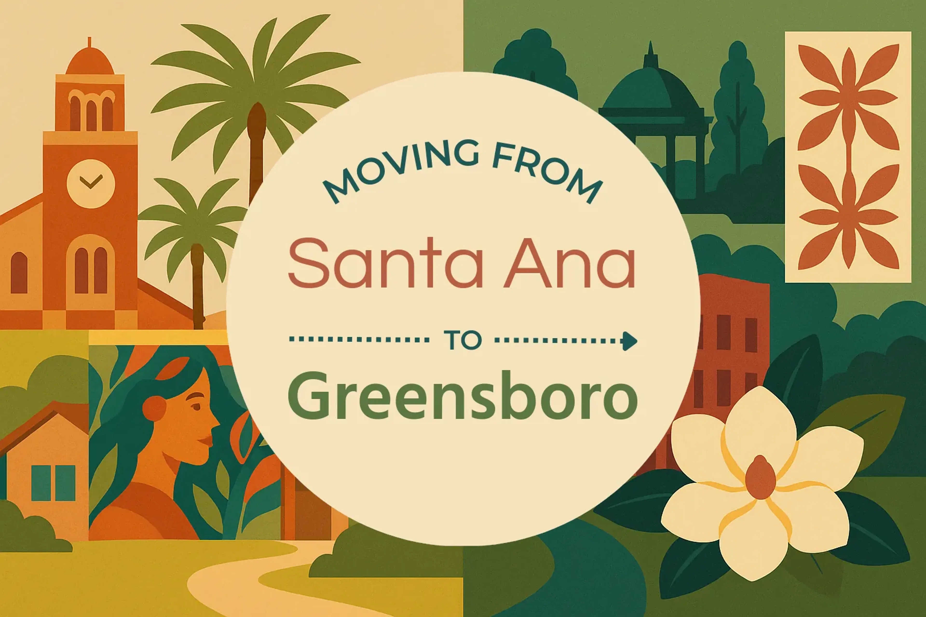 Side-by-side comparison of Santa Ana to Greensboro moving companies