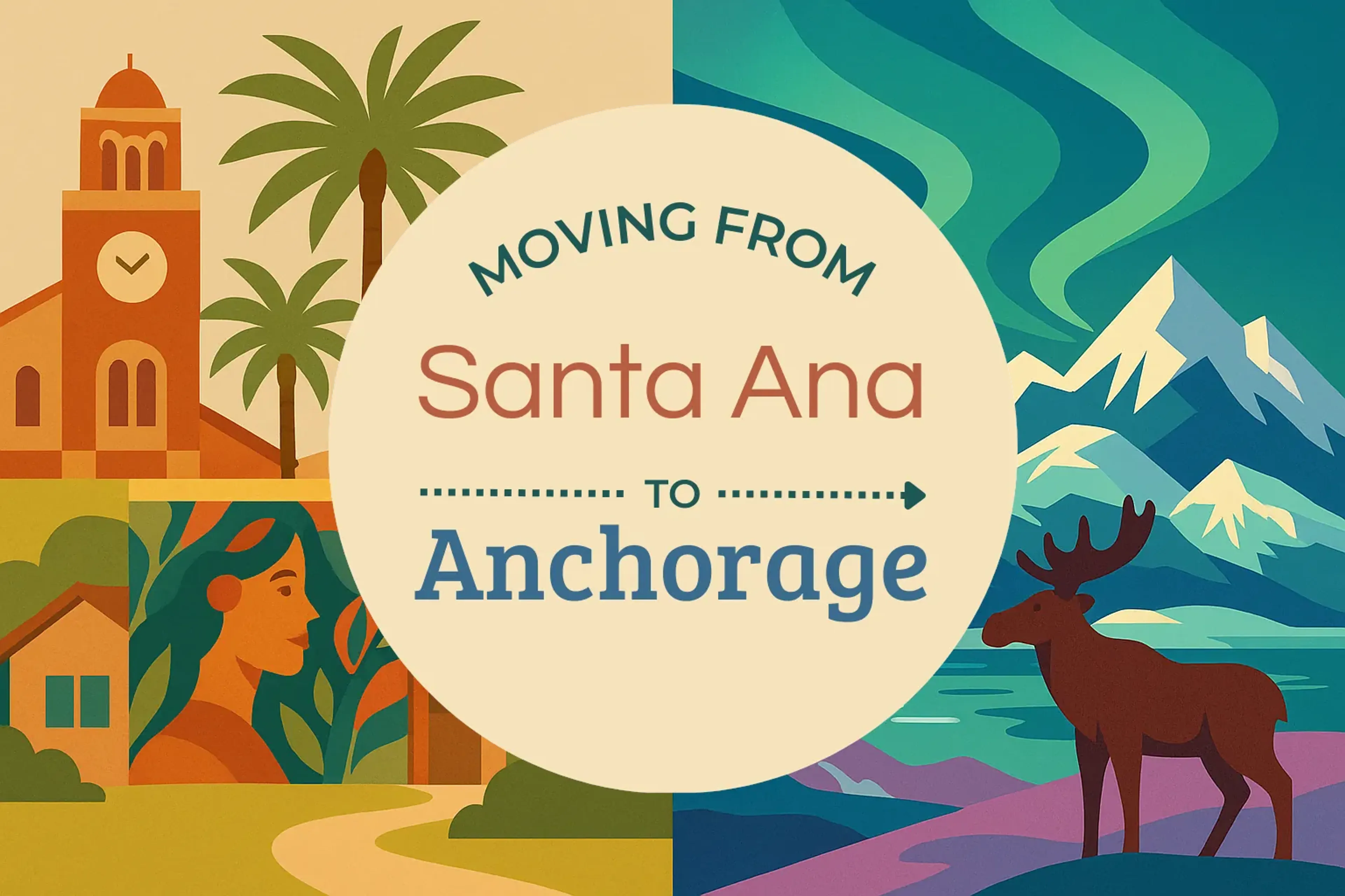 Side-by-side comparison of Santa Ana to Anchorage moving companies