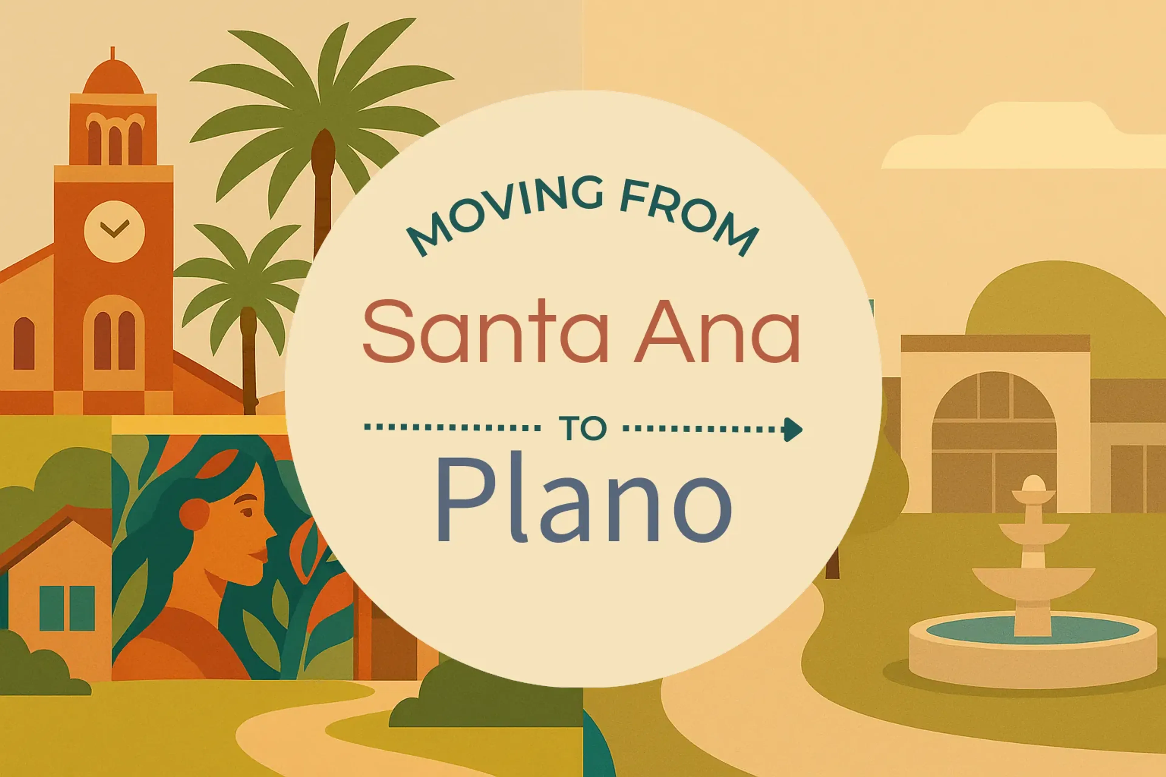 Side-by-side comparison of Santa Ana to Plano moving companies