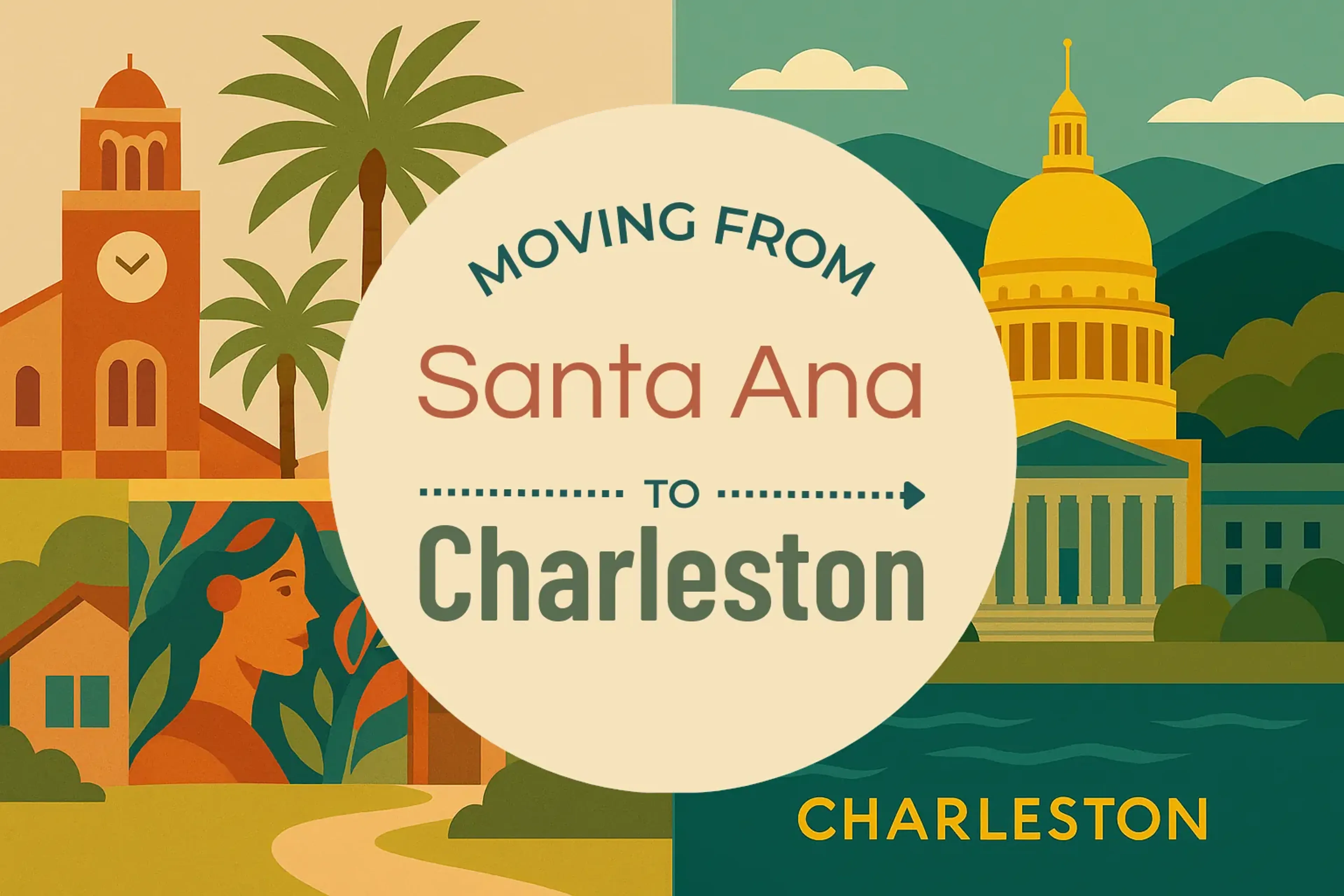 Side-by-side comparison of Santa Ana to Charleston moving companies