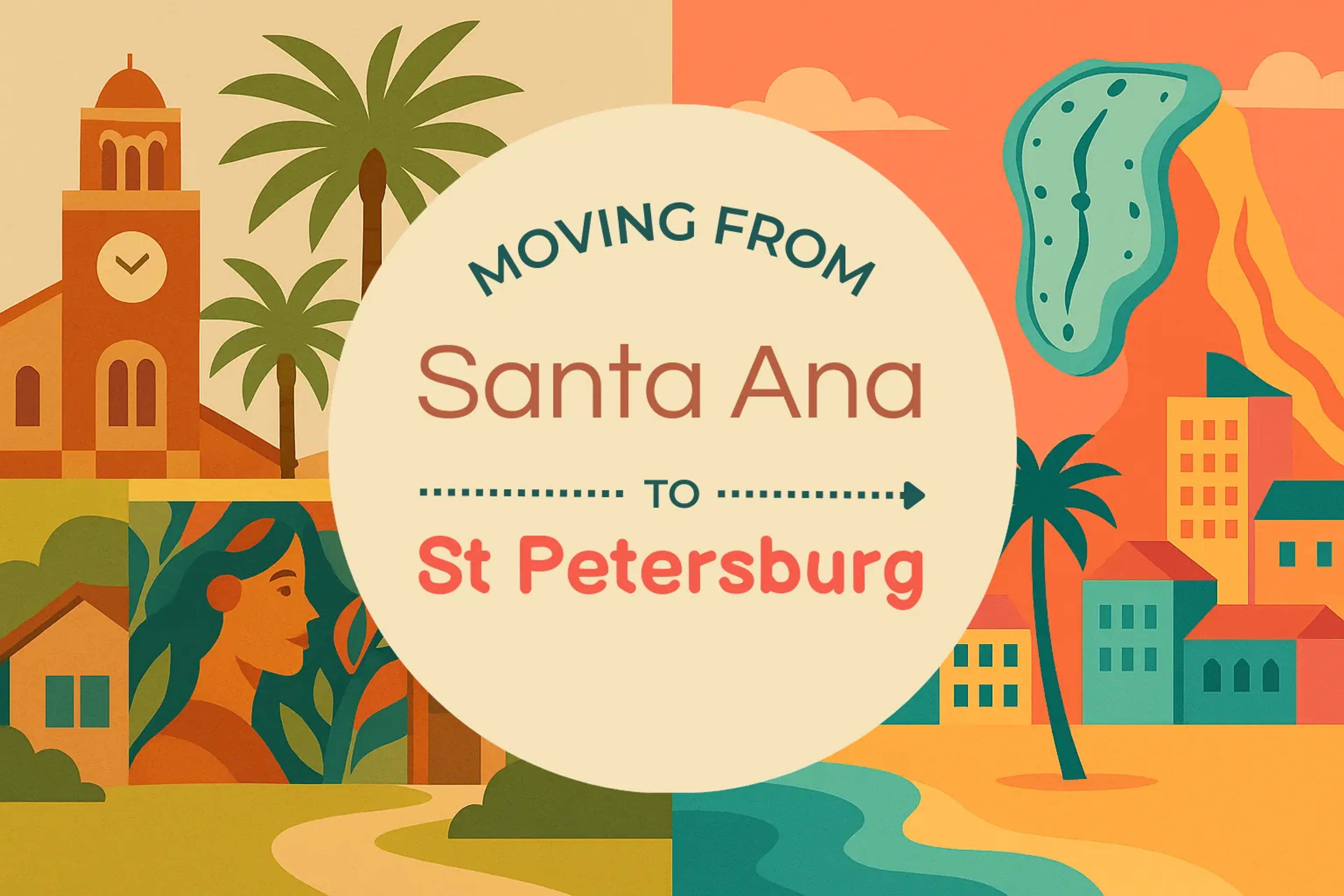 Side-by-side comparison of Santa Ana to St. Petersburg moving companies