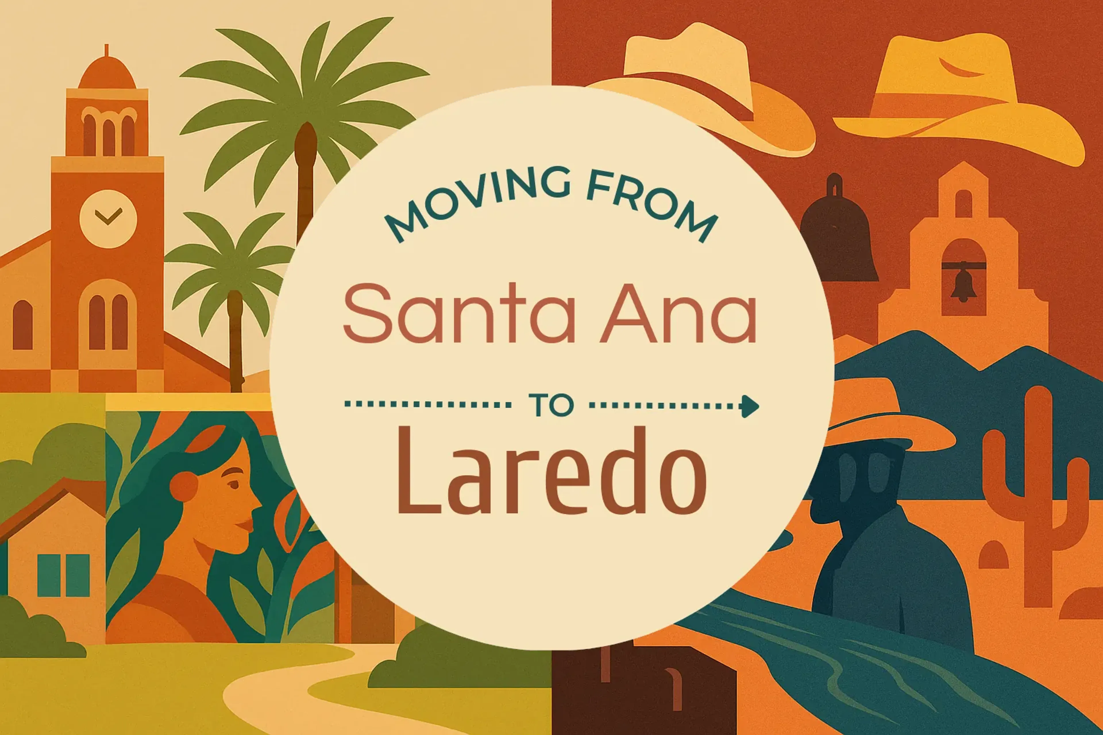 Side-by-side comparison of Santa Ana to Laredo moving companies