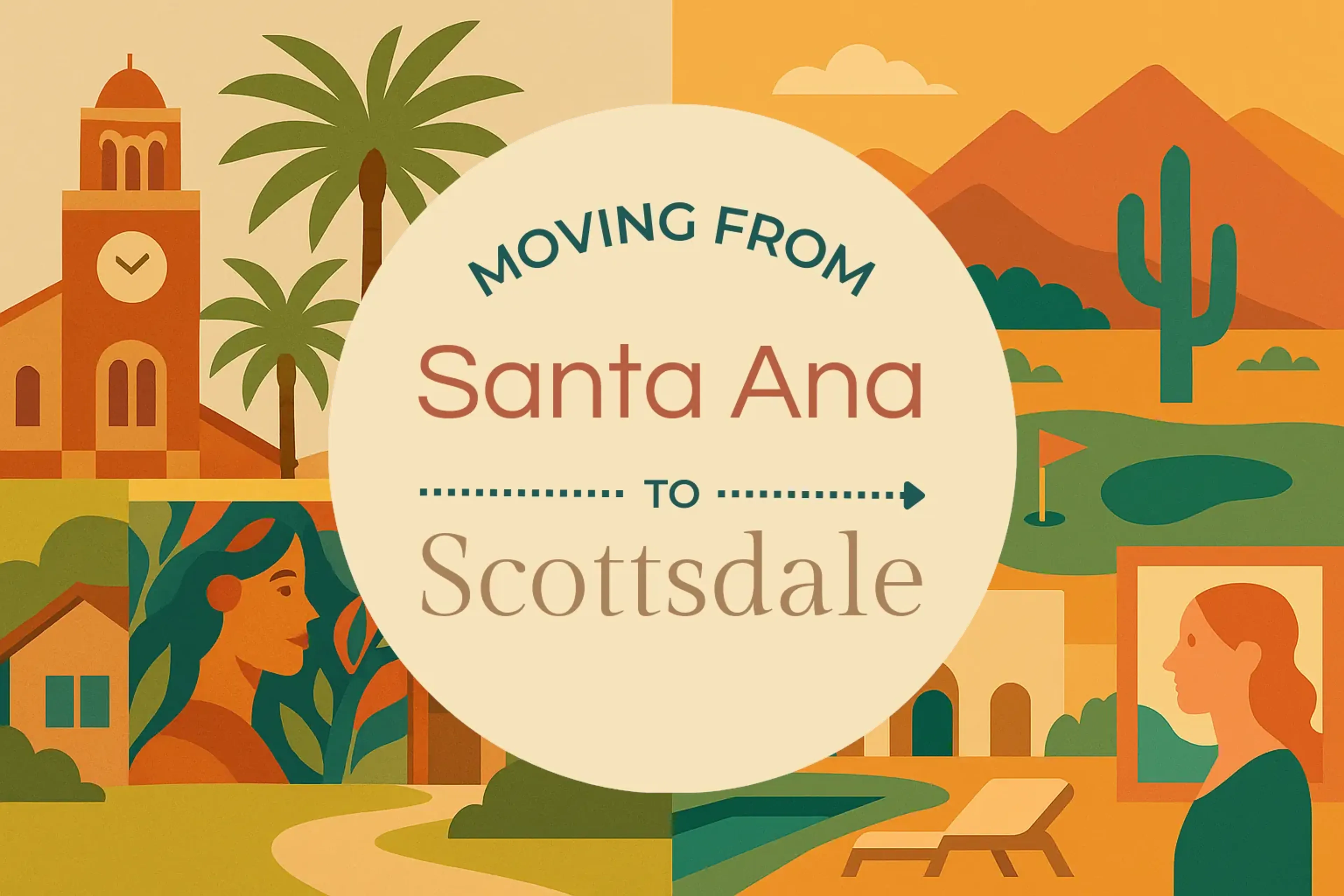 Side-by-side comparison of Santa Ana to Scottsdale moving companies