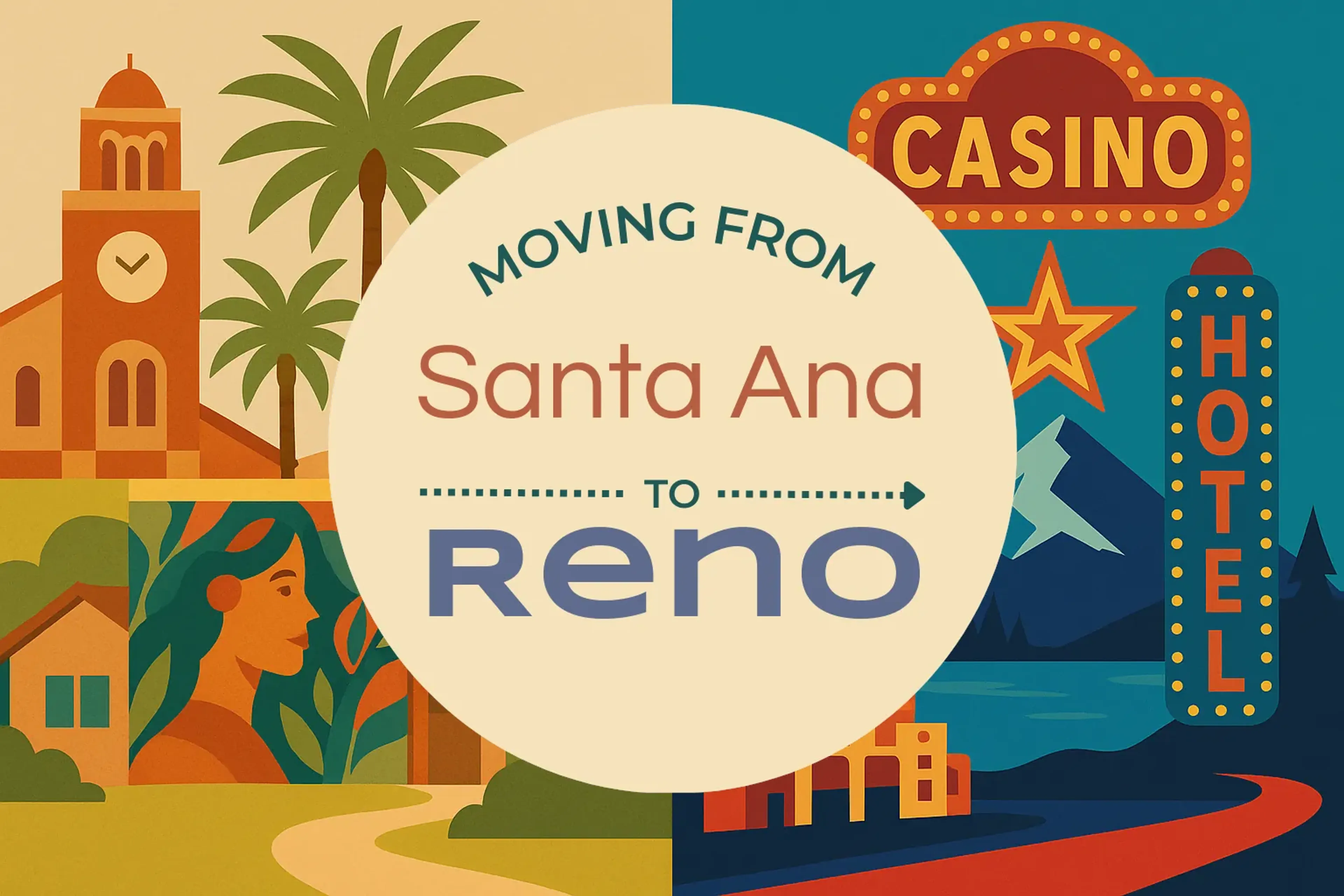 Side-by-side comparison of Santa Ana to Reno moving companies