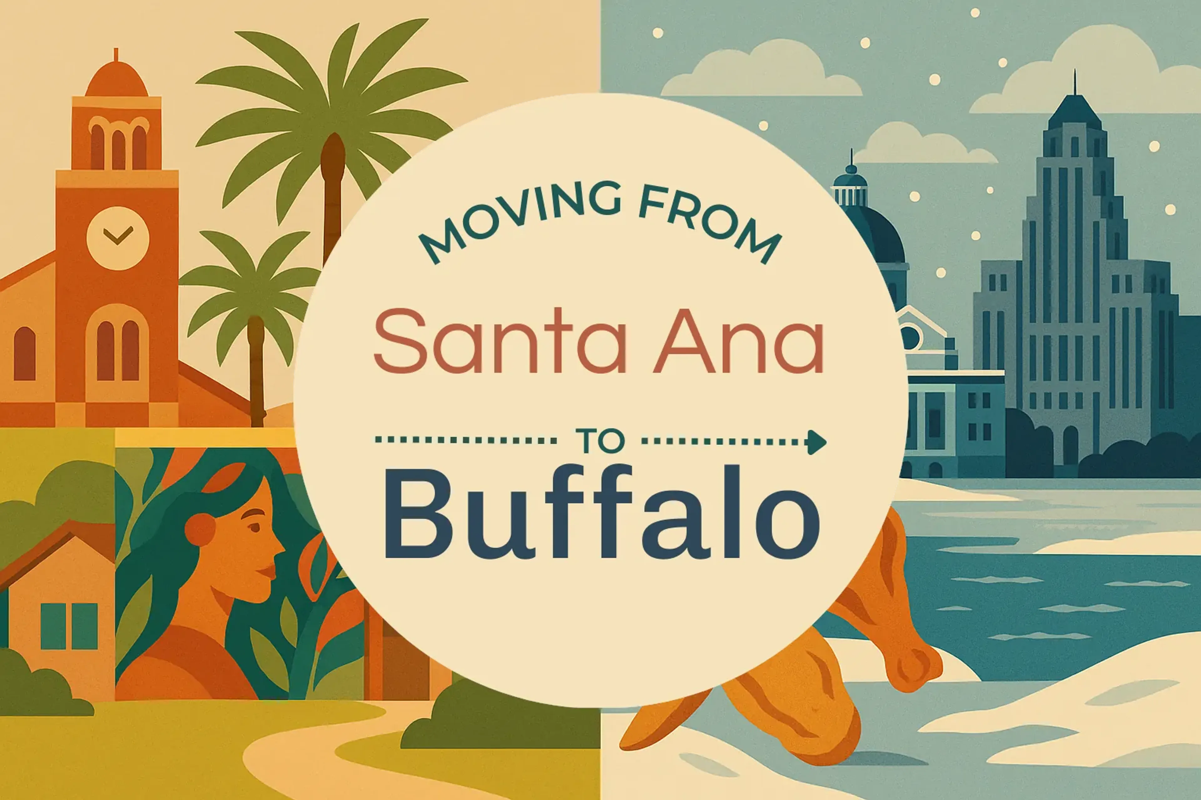 Side-by-side comparison of Santa Ana to Buffalo moving companies
