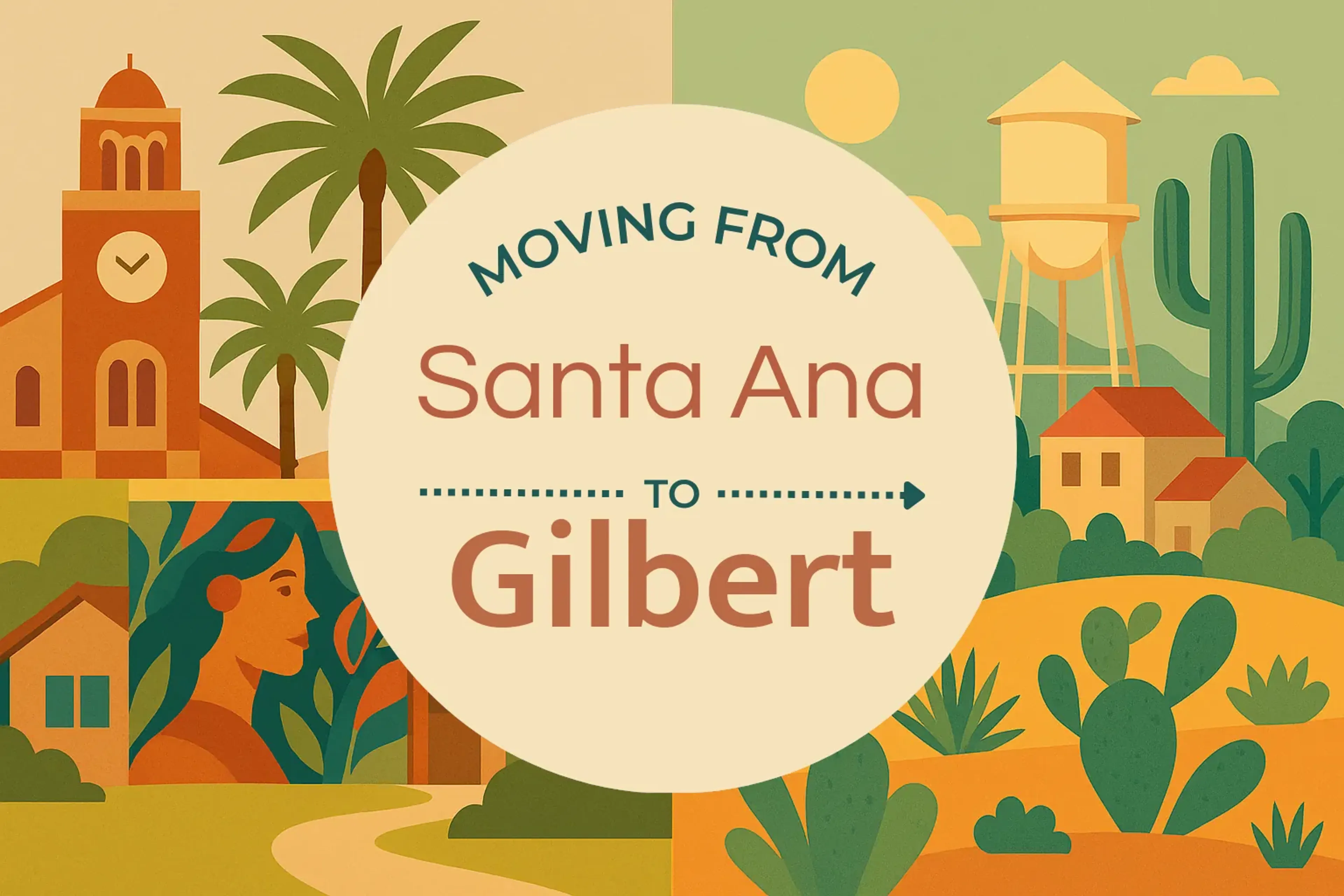 Side-by-side comparison of Santa Ana to Gilbert moving companies