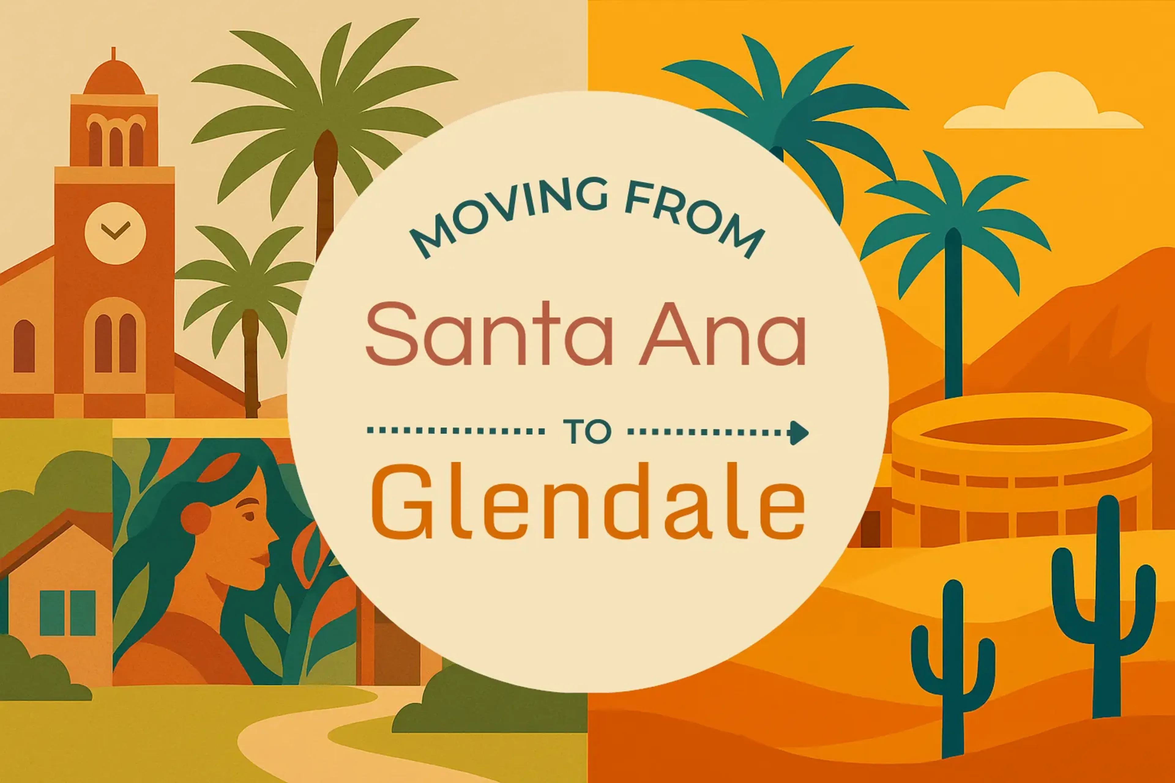 Side-by-side comparison of Santa Ana to Glendale moving companies