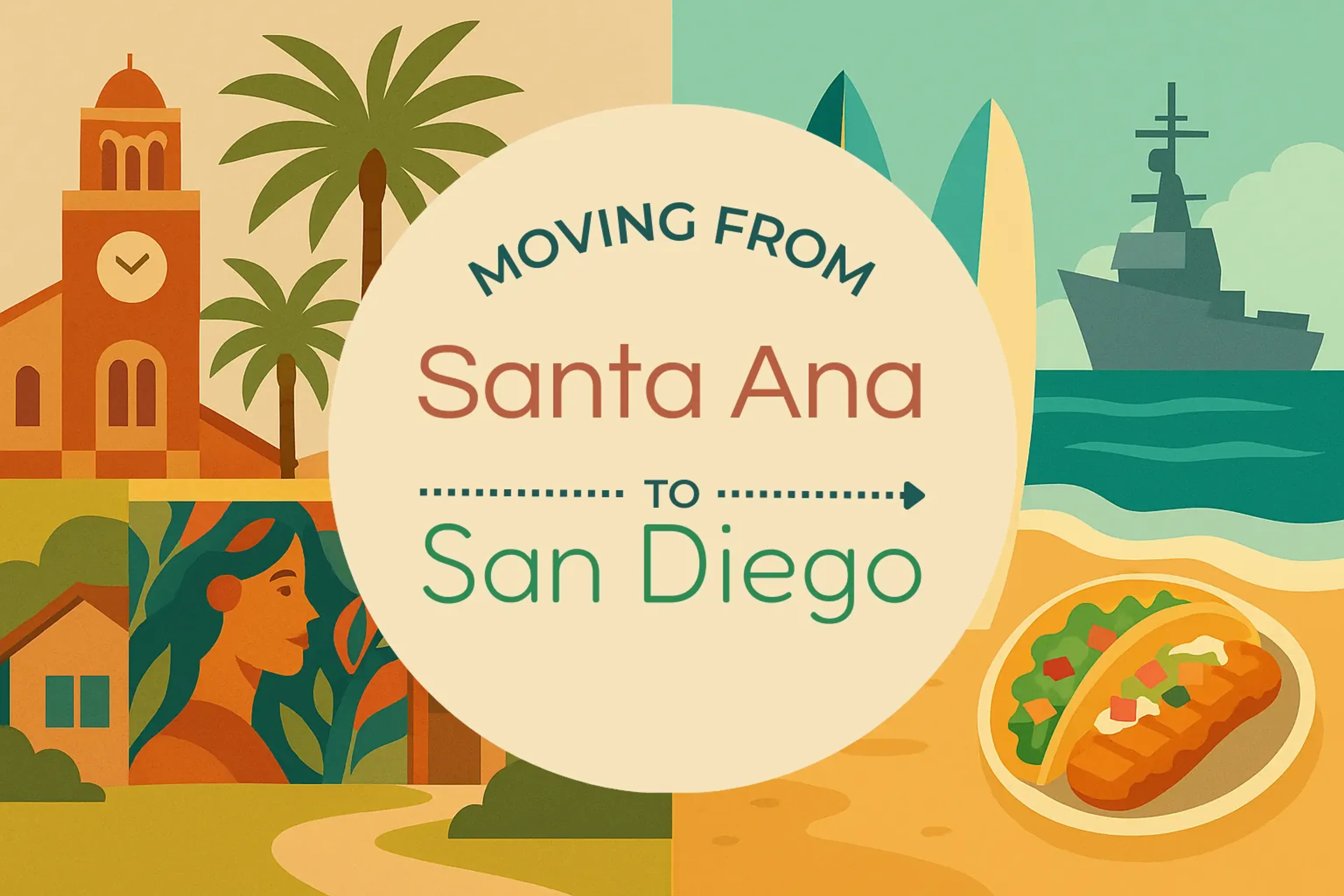 Side-by-side comparison of Santa Ana to San Diego moving companies