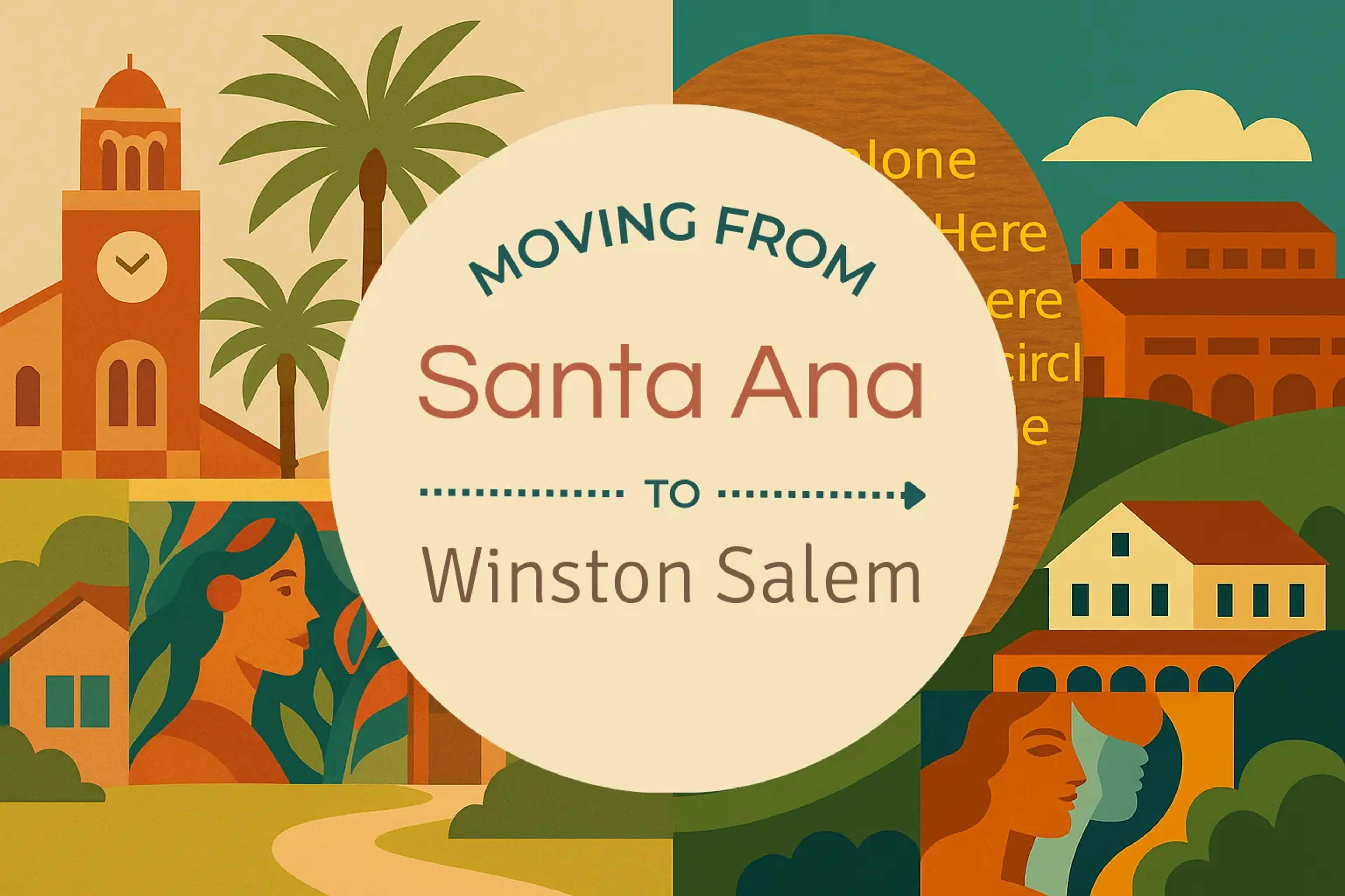Side-by-side comparison of Santa Ana to Winston Salem moving companies