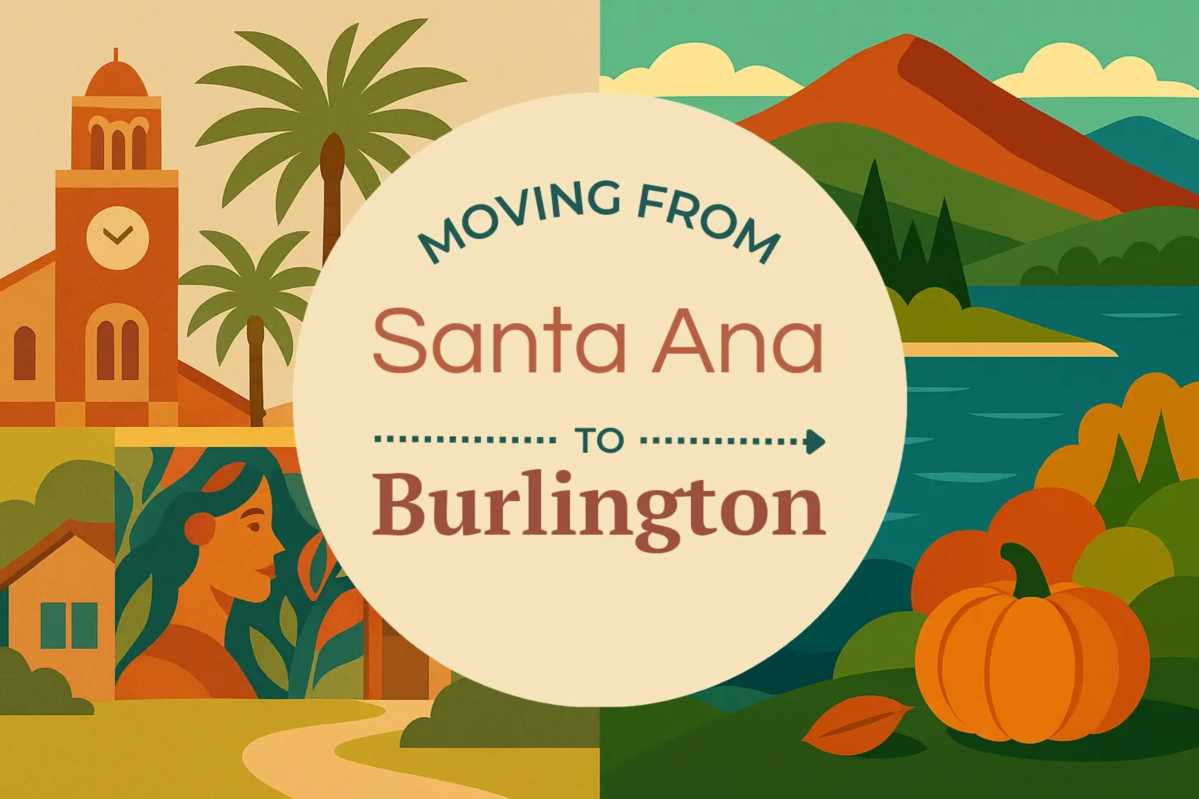 Side-by-side comparison of Santa Ana to Burlington moving companies