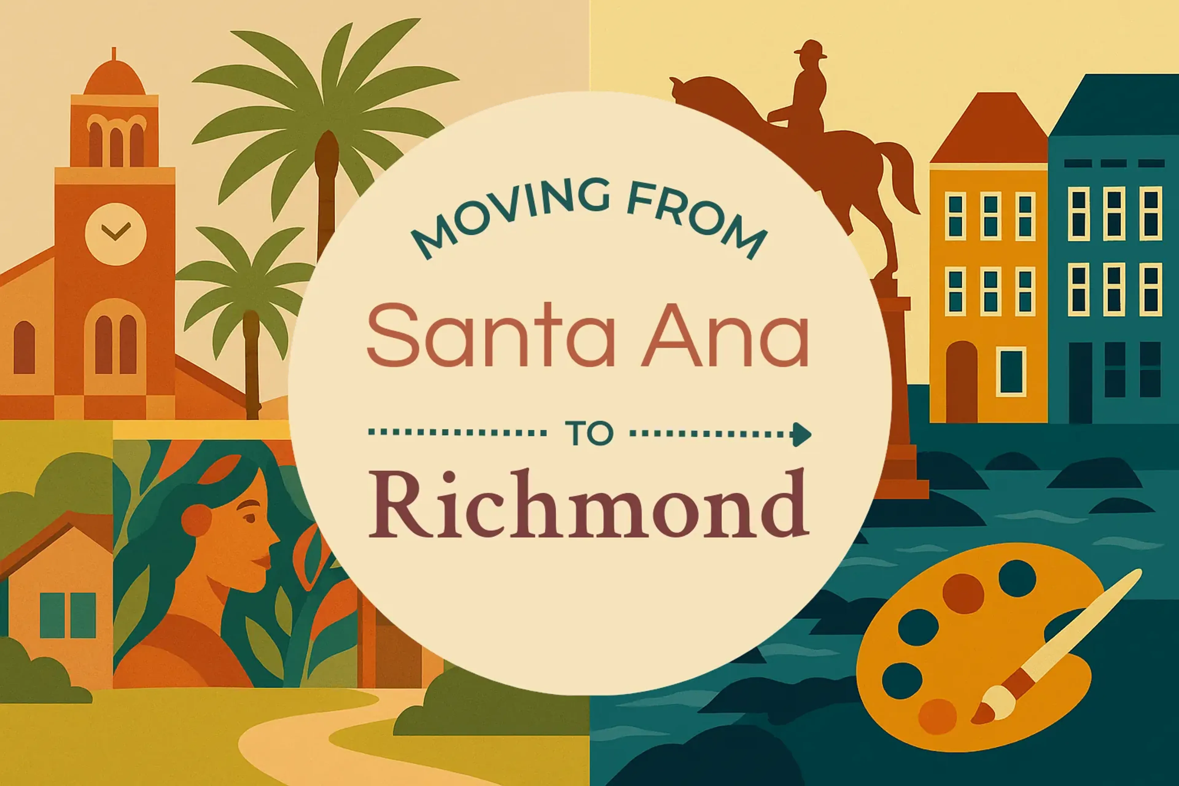 Side-by-side comparison of Santa Ana to Richmond moving companies