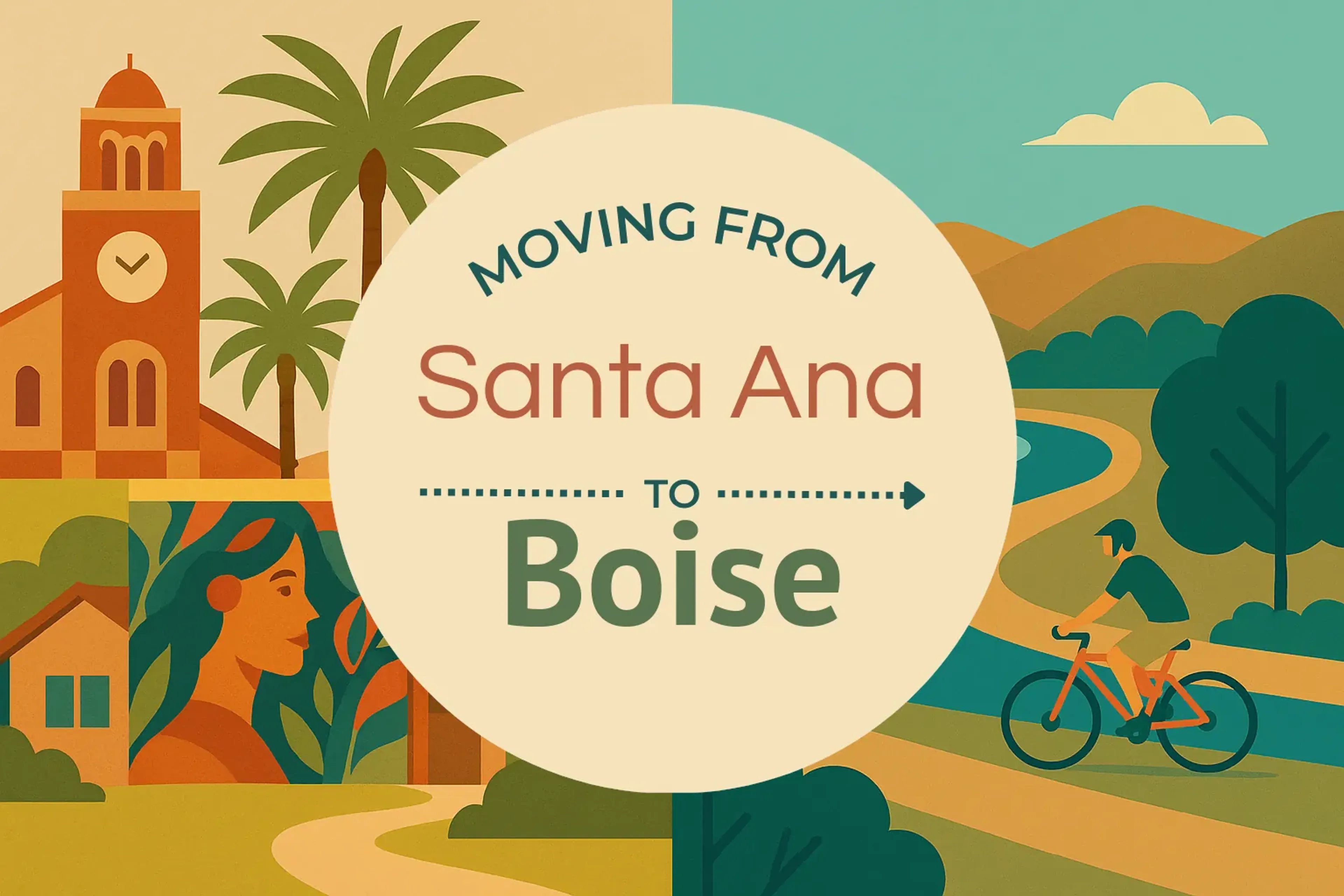 Side-by-side comparison of Santa Ana to Boise moving companies