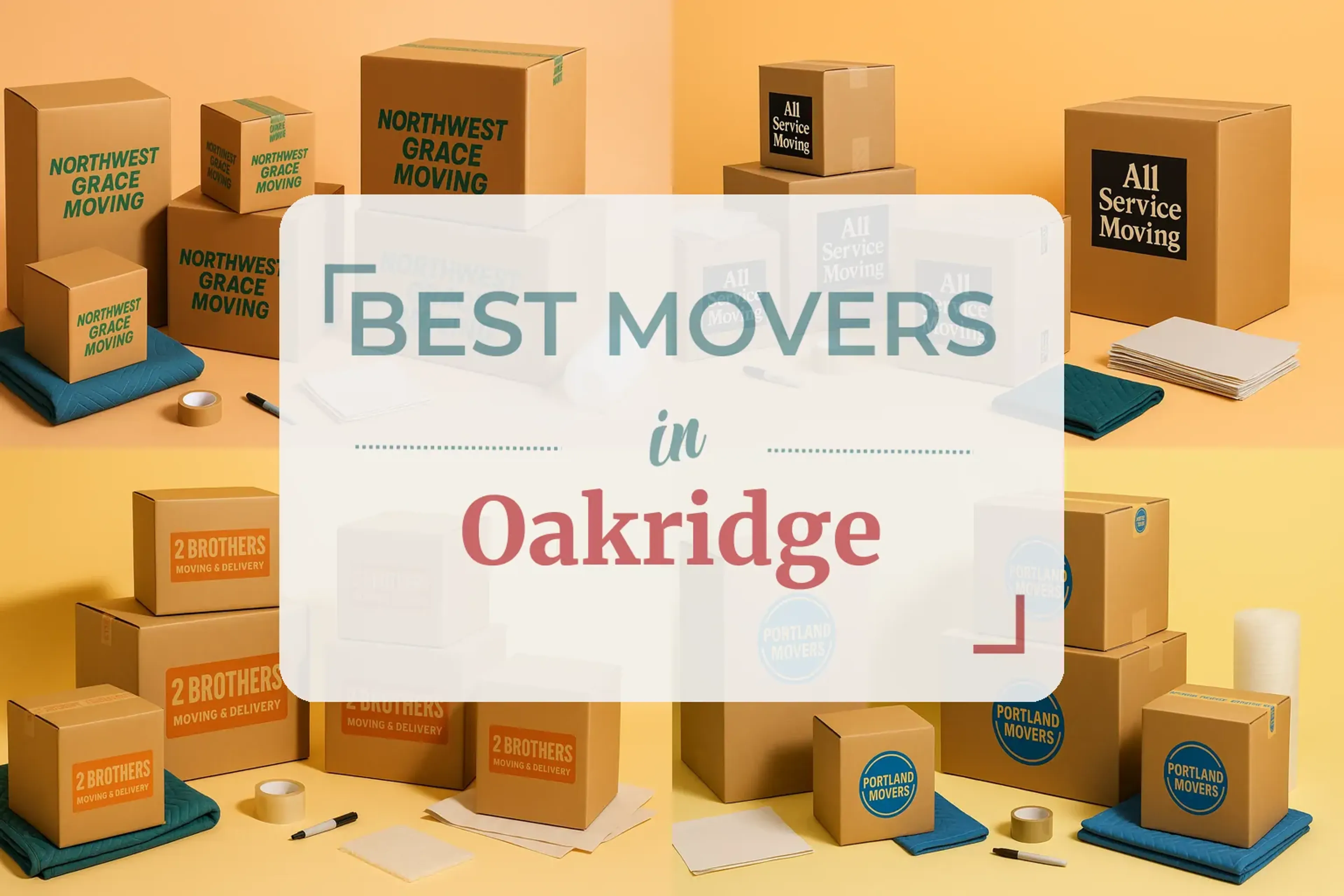 Side-by-side comparison of Oakridge moving companies