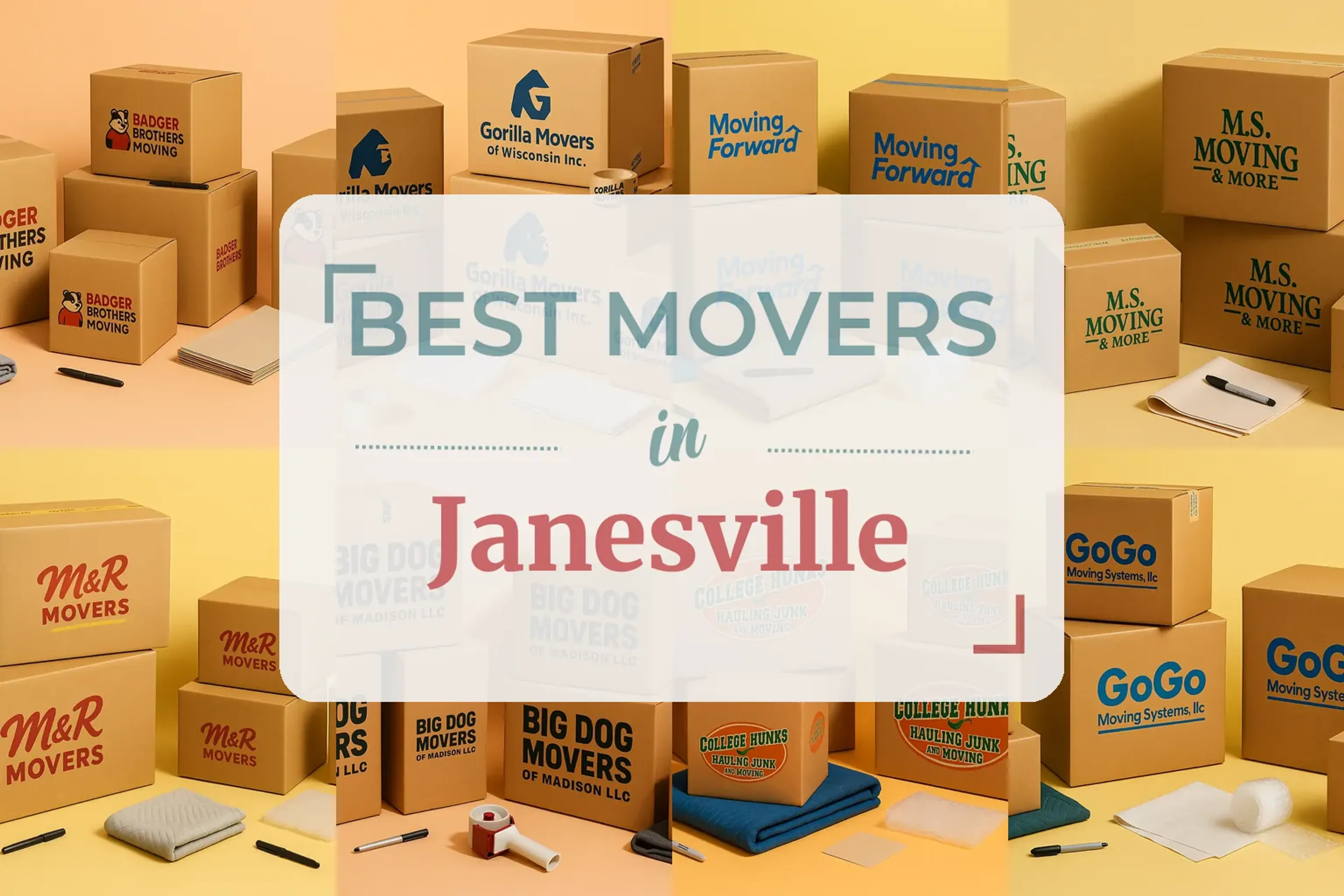 Side-by-side comparison of Janesville moving companies