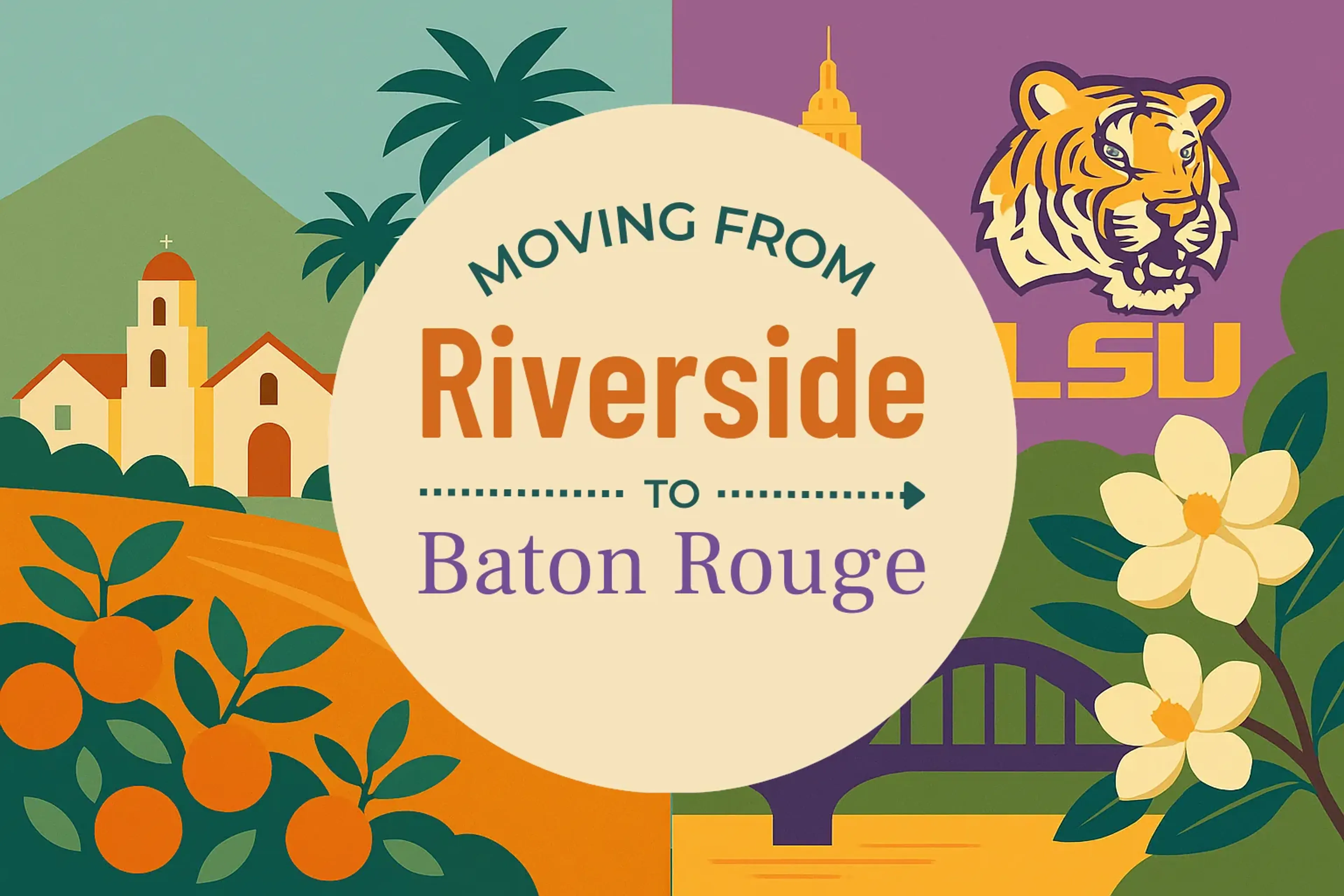 Side-by-side comparison of Riverside to Baton Rouge moving companies