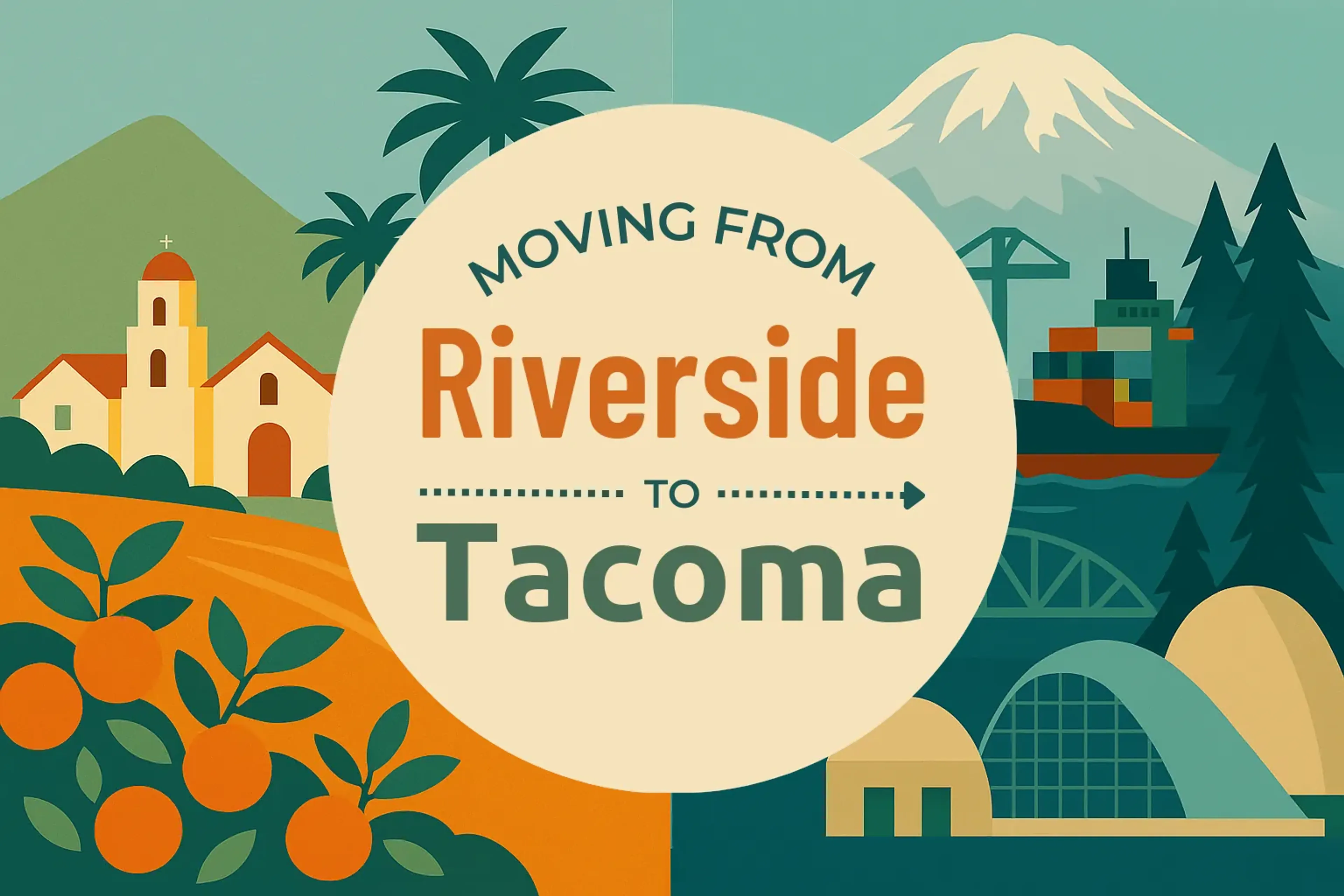 Side-by-side comparison of Riverside to Tacoma moving companies