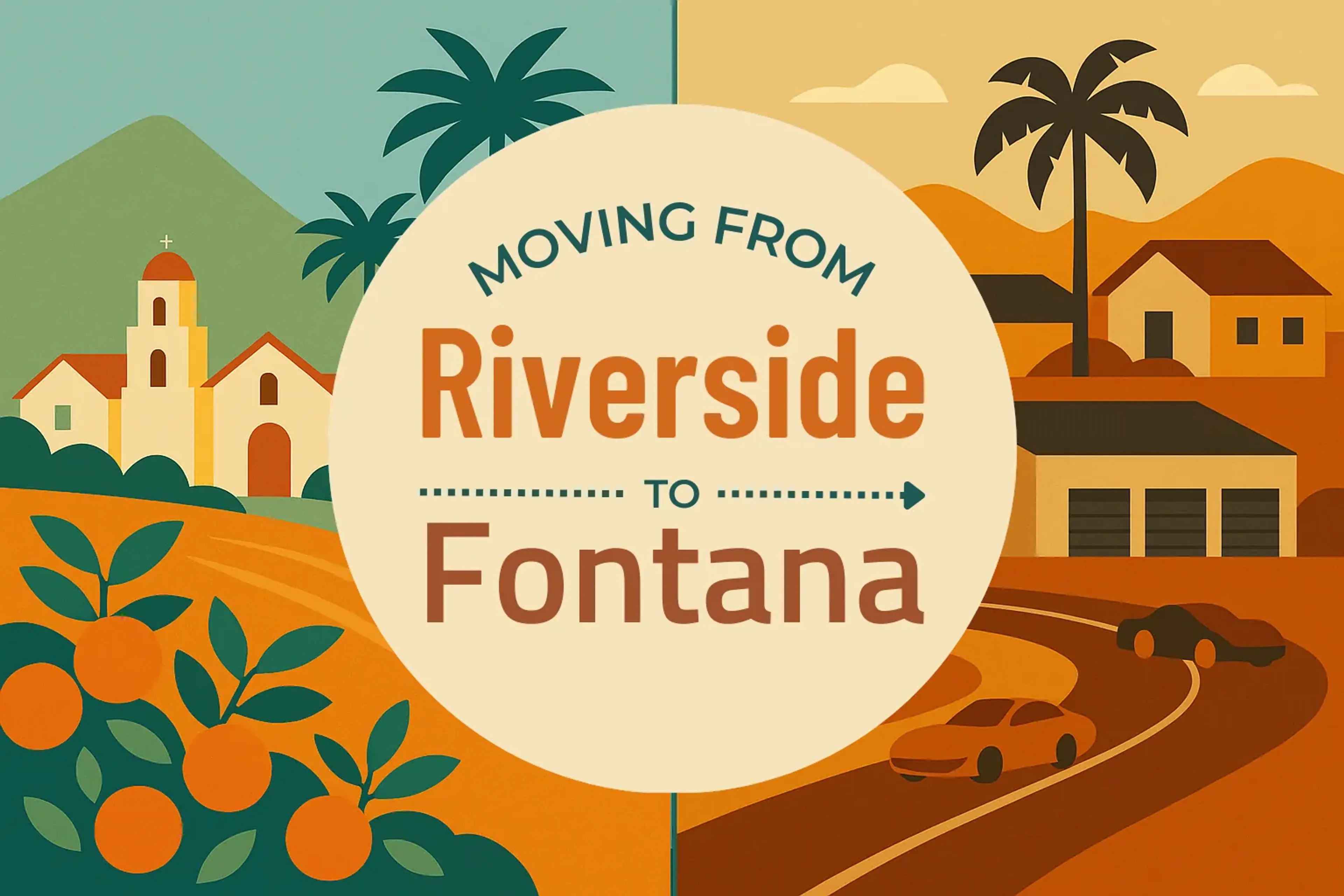 Side-by-side comparison of Riverside to Fontana moving companies