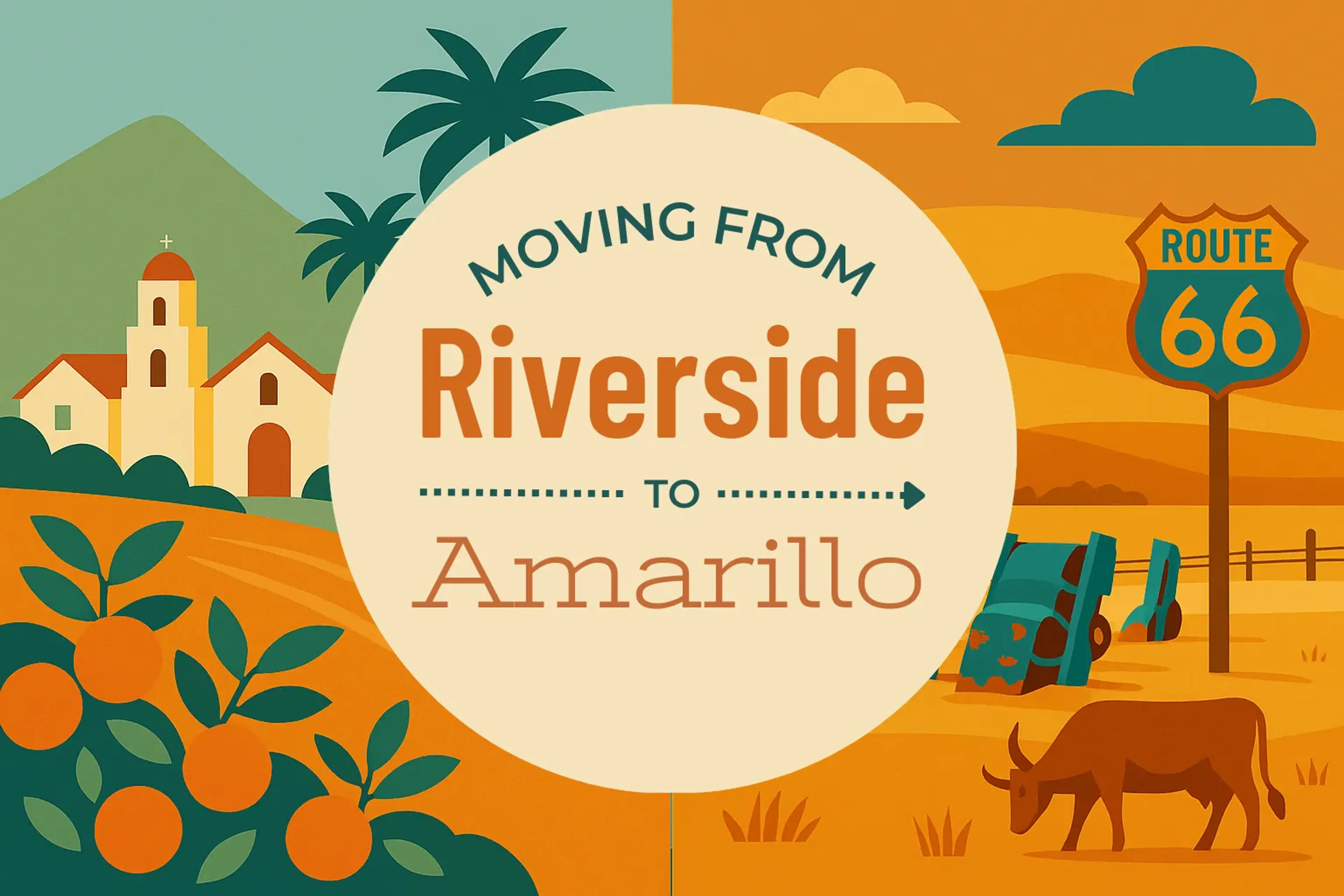 Side-by-side comparison of Riverside to Amarillo moving companies