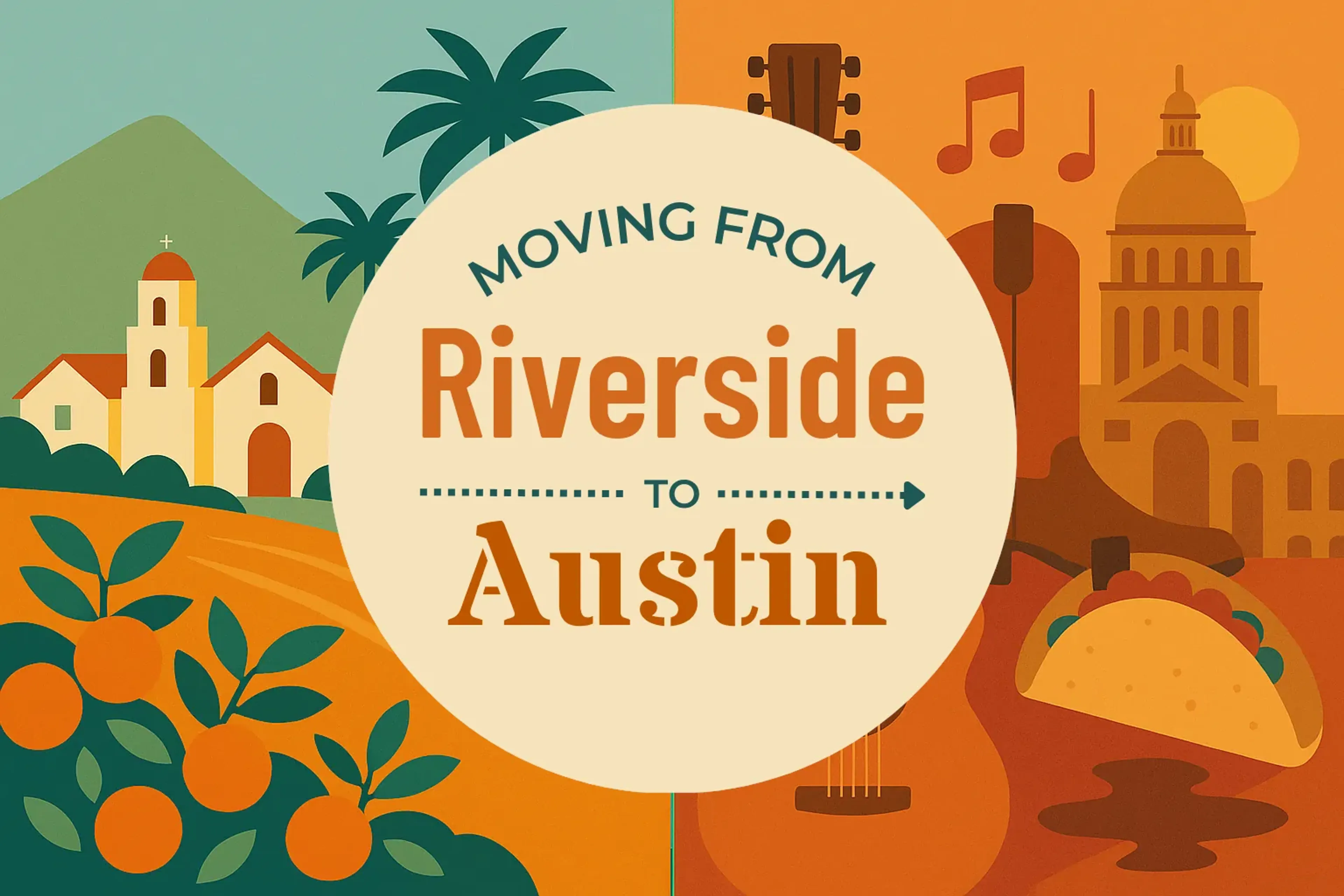 Side-by-side comparison of Riverside to Austin moving companies
