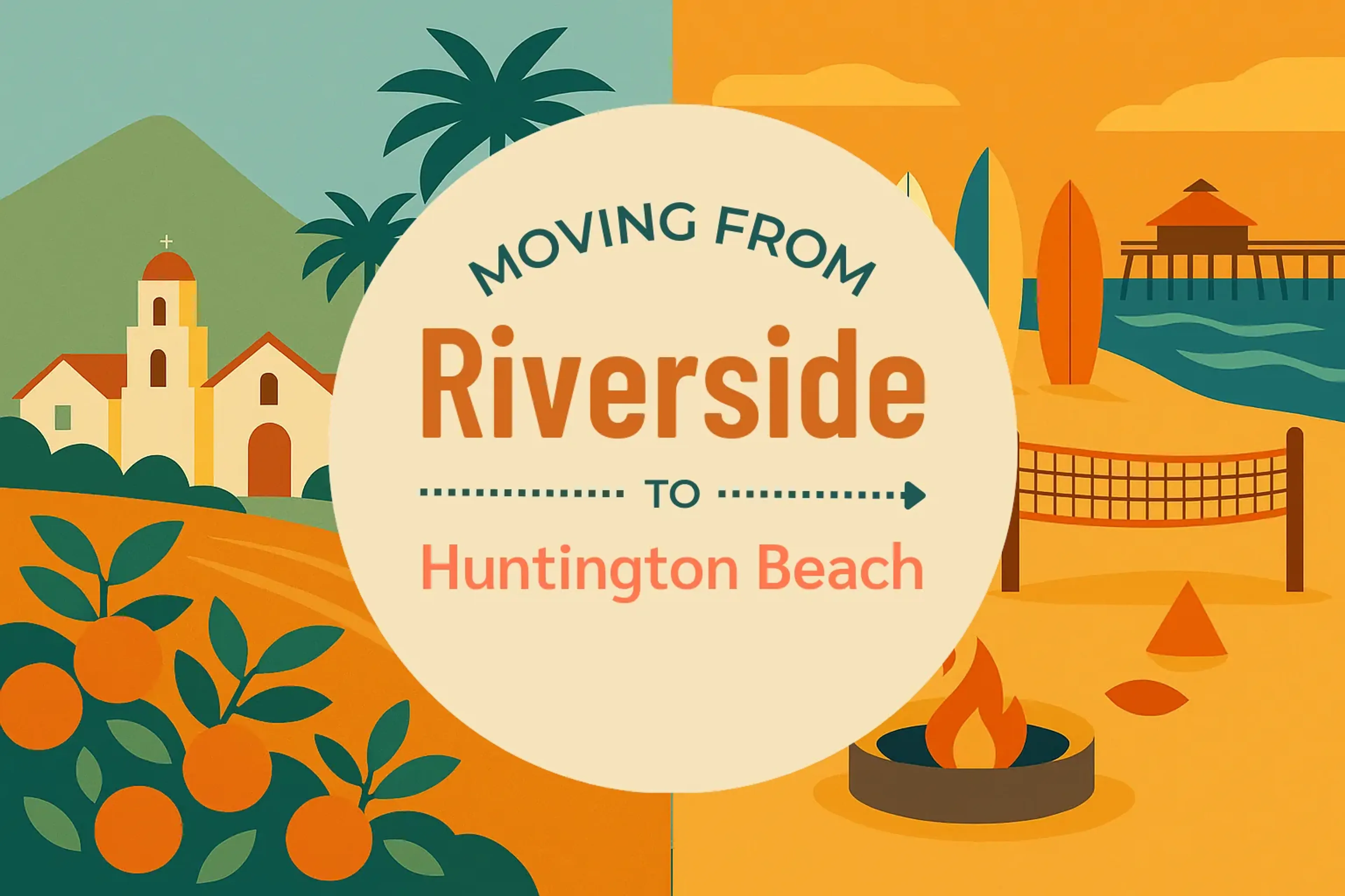 Side-by-side comparison of Riverside to Huntington Beach moving companies