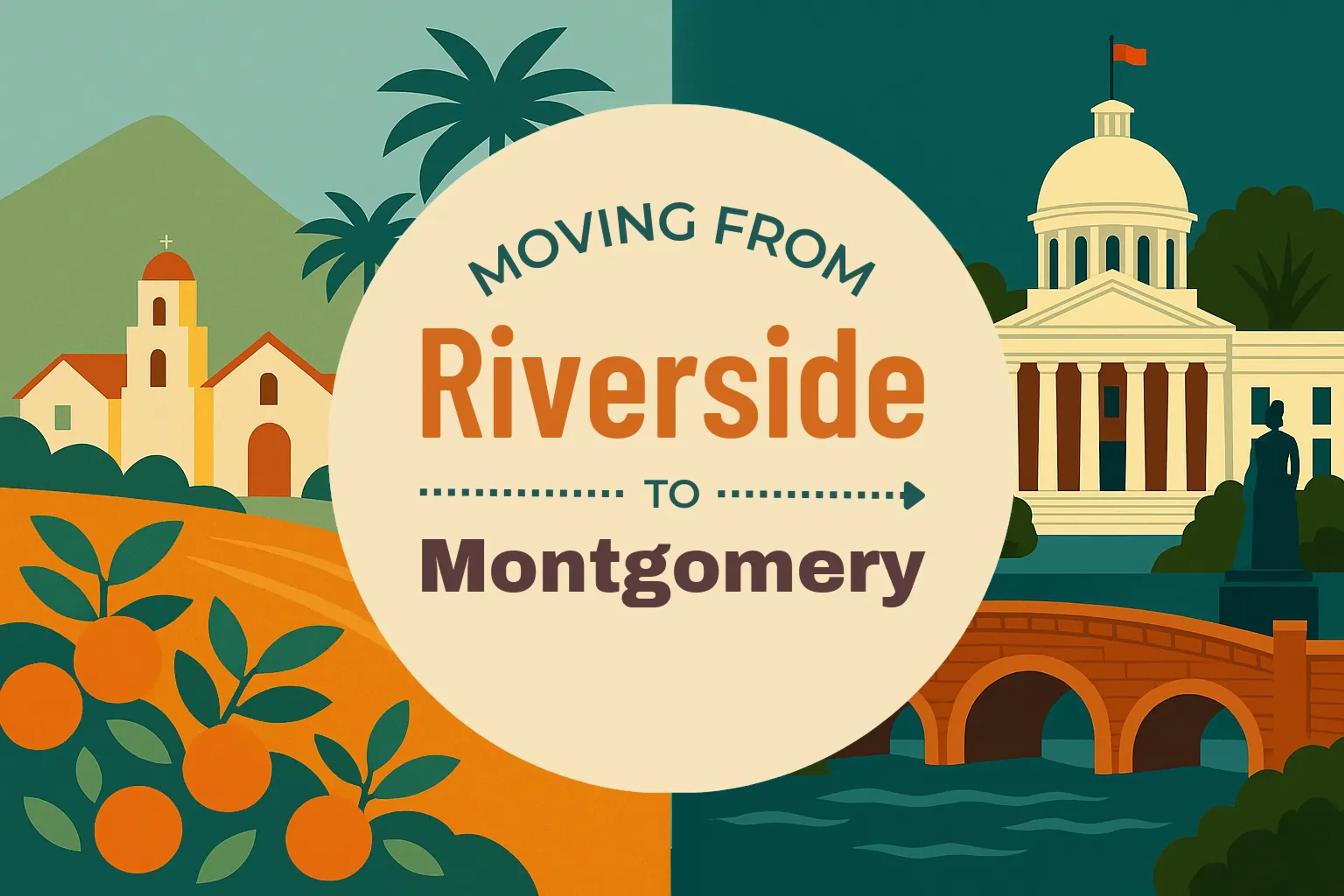 Side-by-side comparison of Riverside to Montgomery moving companies