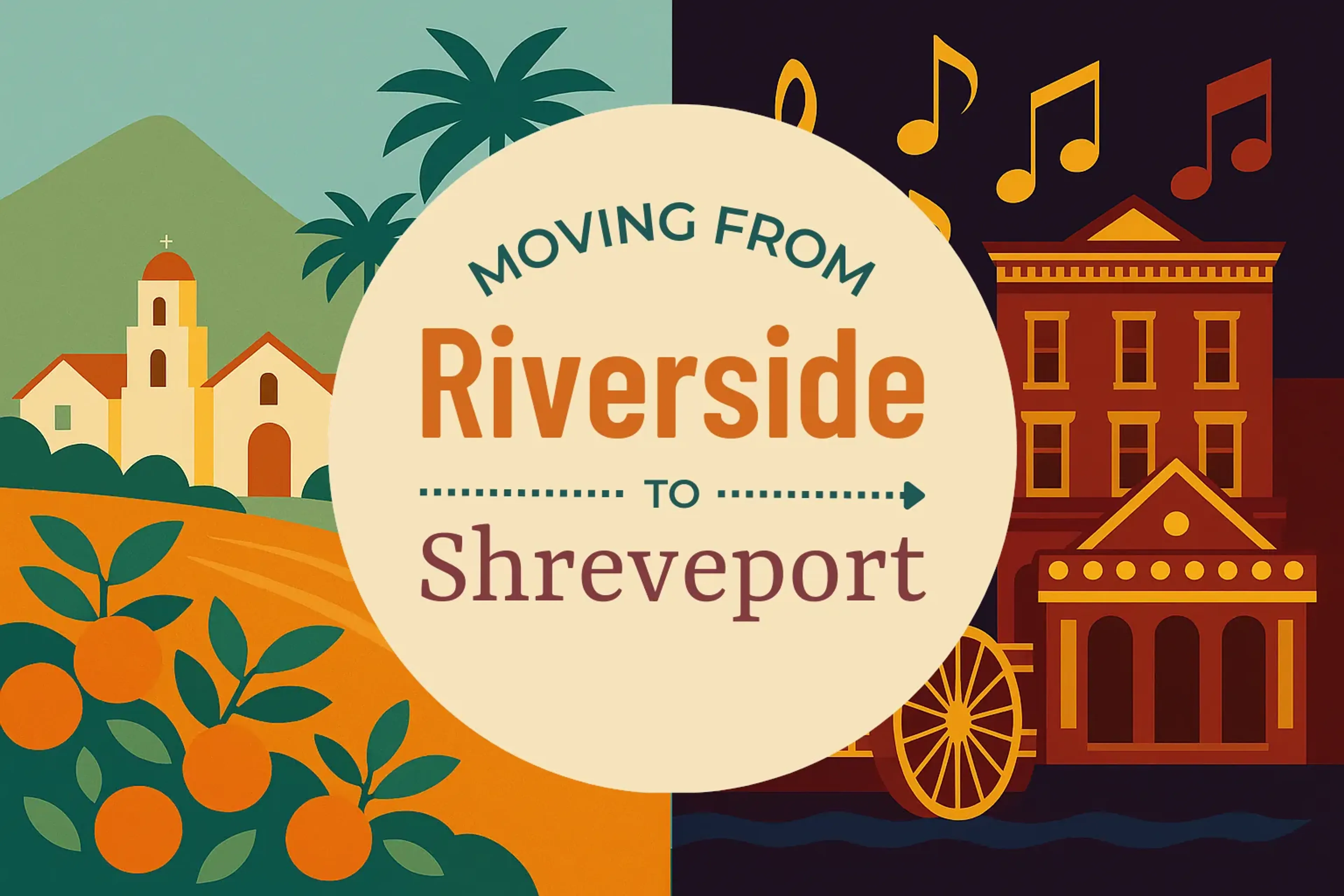 Side-by-side comparison of Riverside to Shreveport moving companies