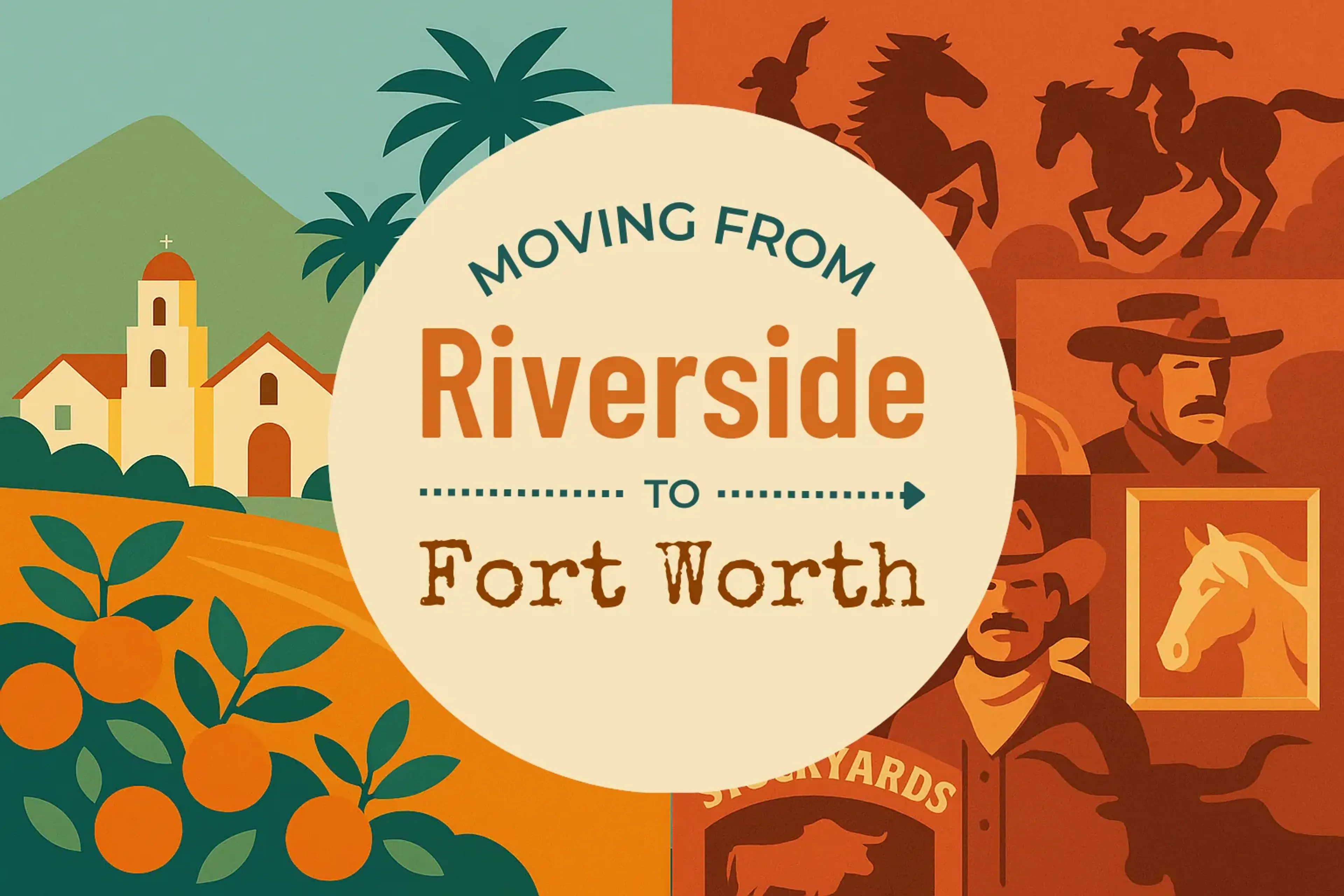 Side-by-side comparison of Riverside to Fort Worth moving companies