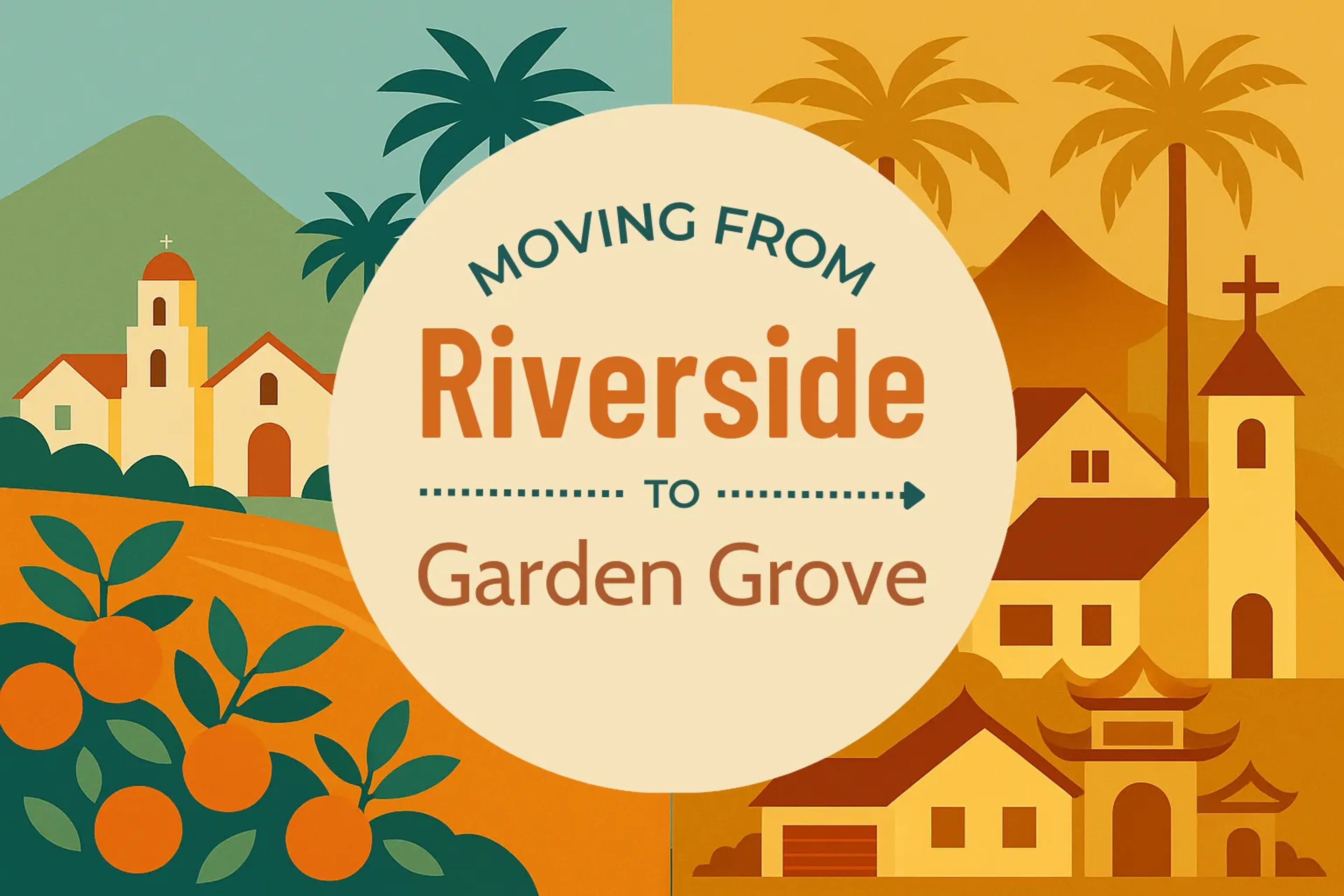 Side-by-side comparison of Riverside to Garden Grove moving companies