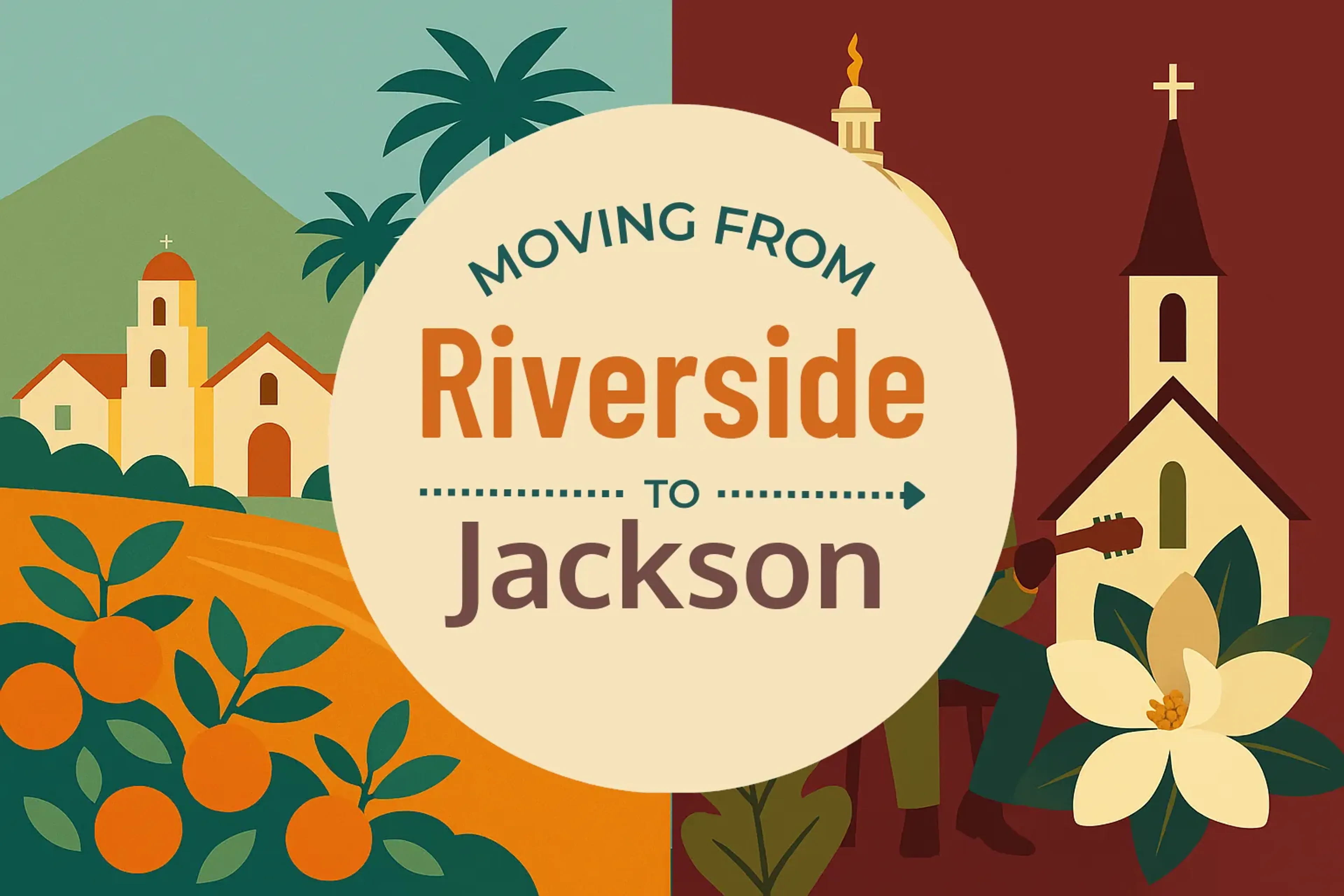 Side-by-side comparison of Riverside to Jackson moving companies