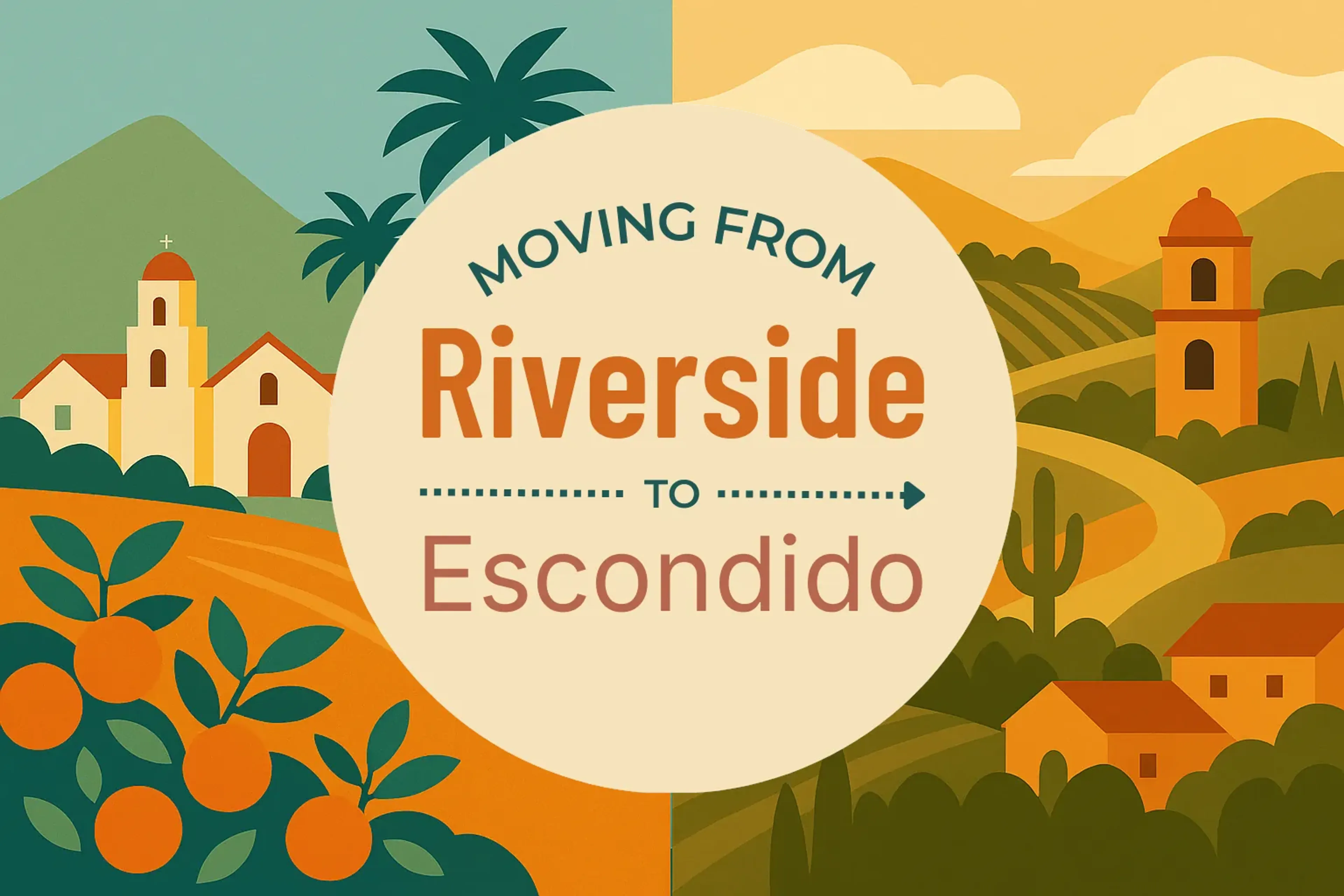 Side-by-side comparison of Riverside to Escondido moving companies