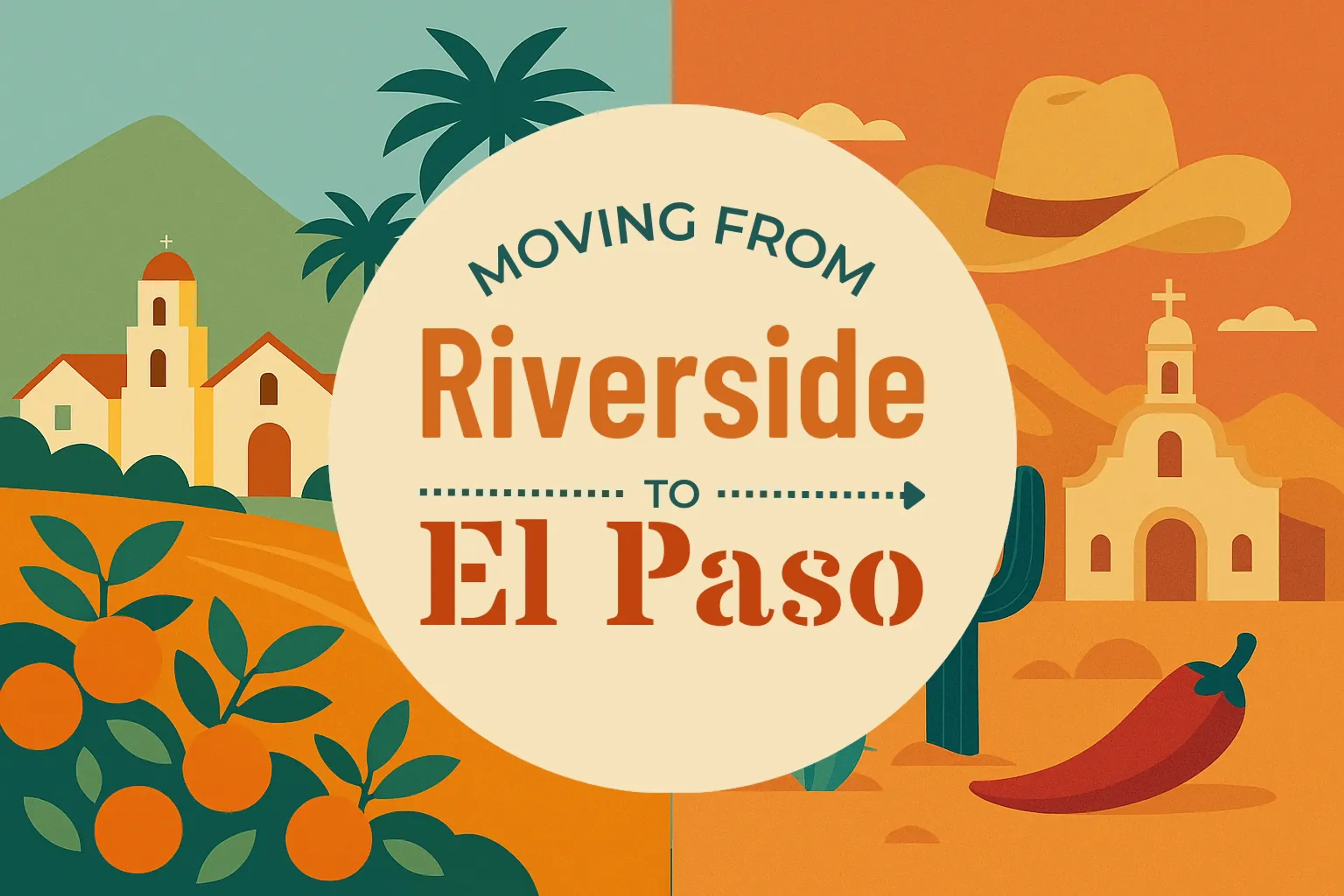 Side-by-side comparison of Riverside to El Paso moving companies