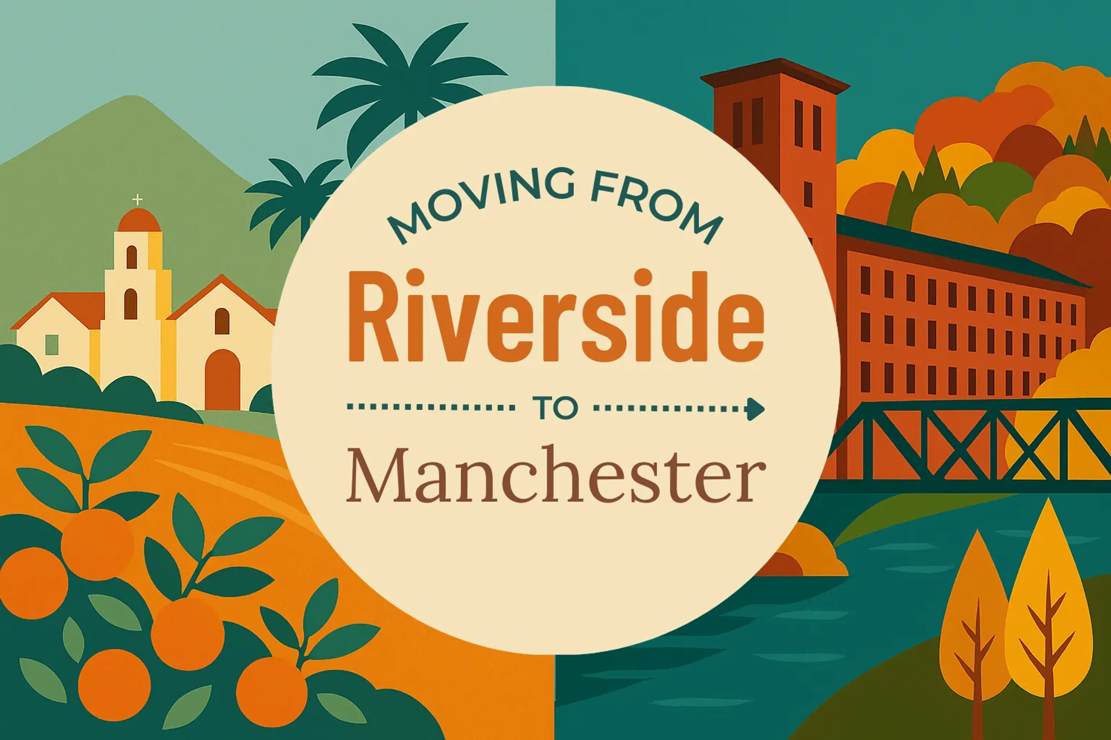 Side-by-side comparison of Riverside to Manchester moving companies
