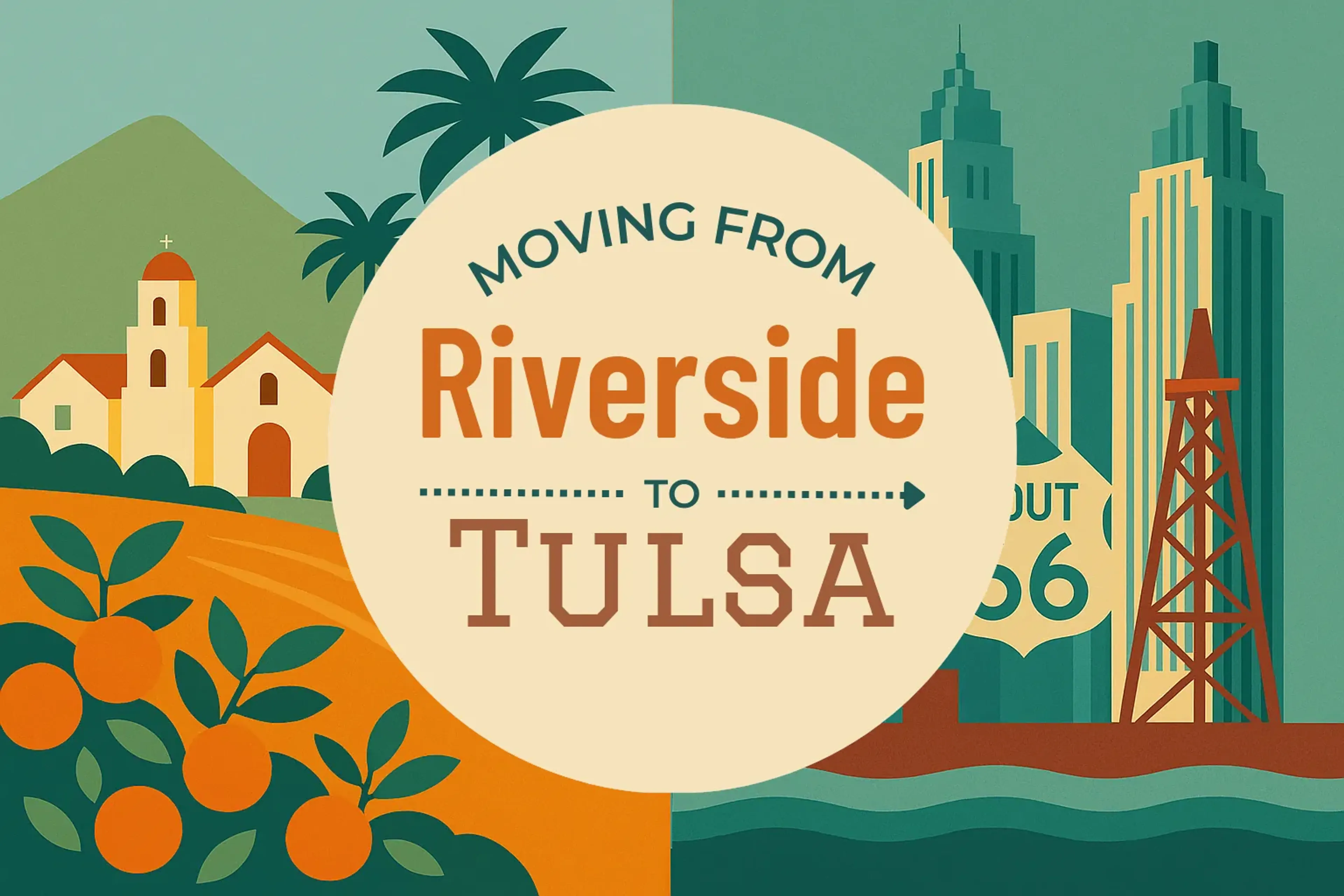 Side-by-side comparison of Riverside to Tulsa moving companies