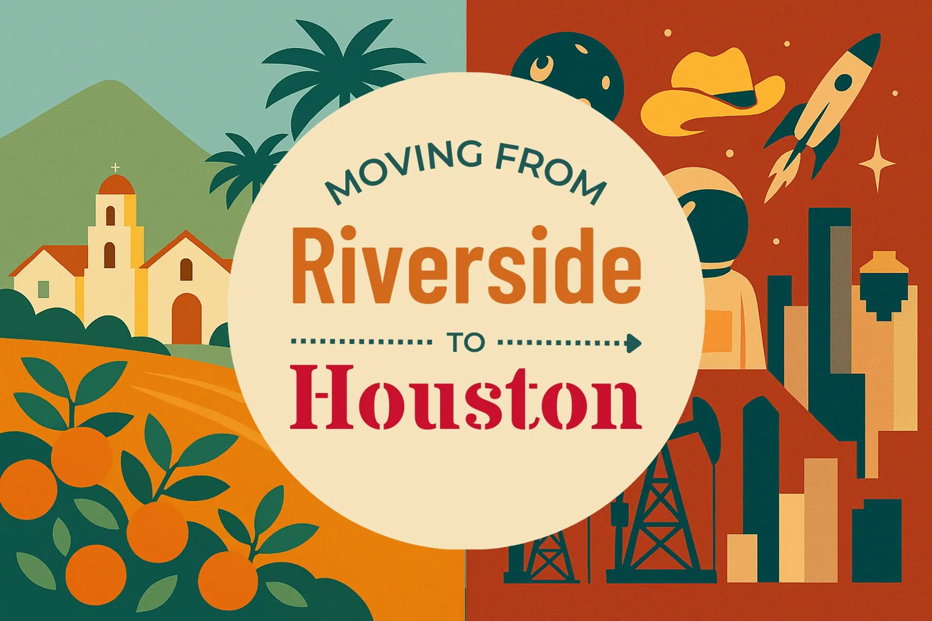 Side-by-side comparison of Riverside to Houston moving companies