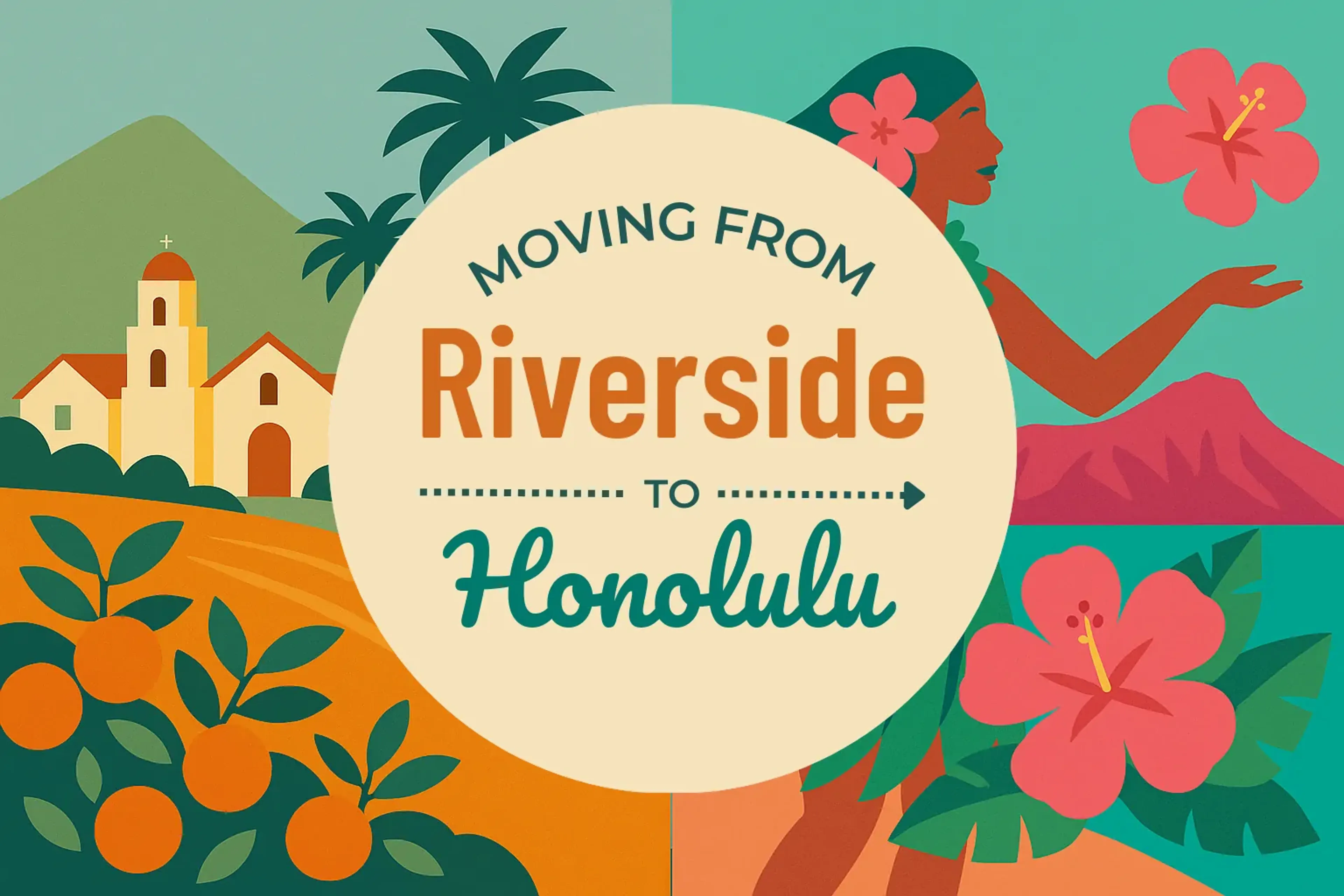 Side-by-side comparison of Riverside to Honolulu moving companies