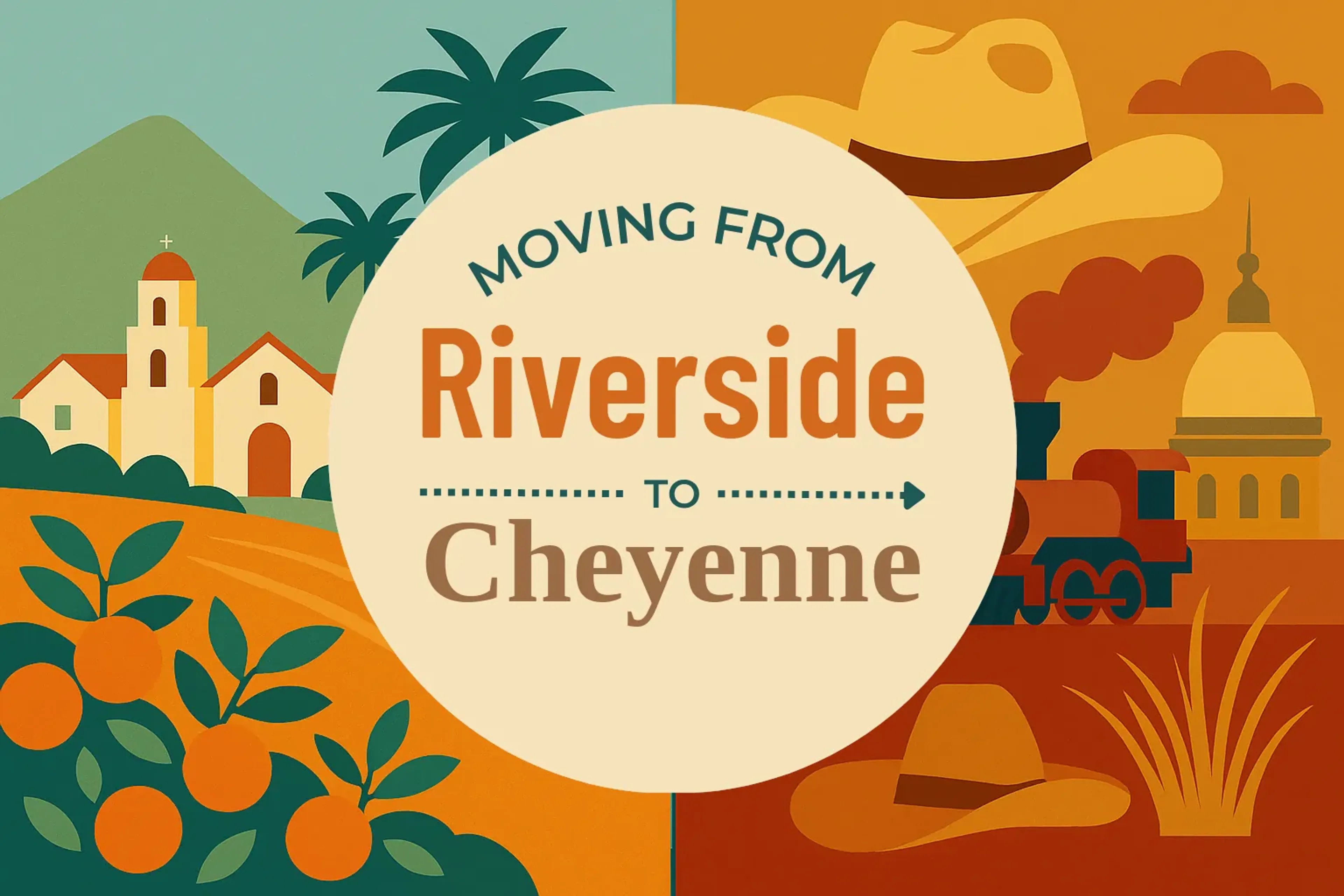 Side-by-side comparison of Riverside to Cheyenne moving companies