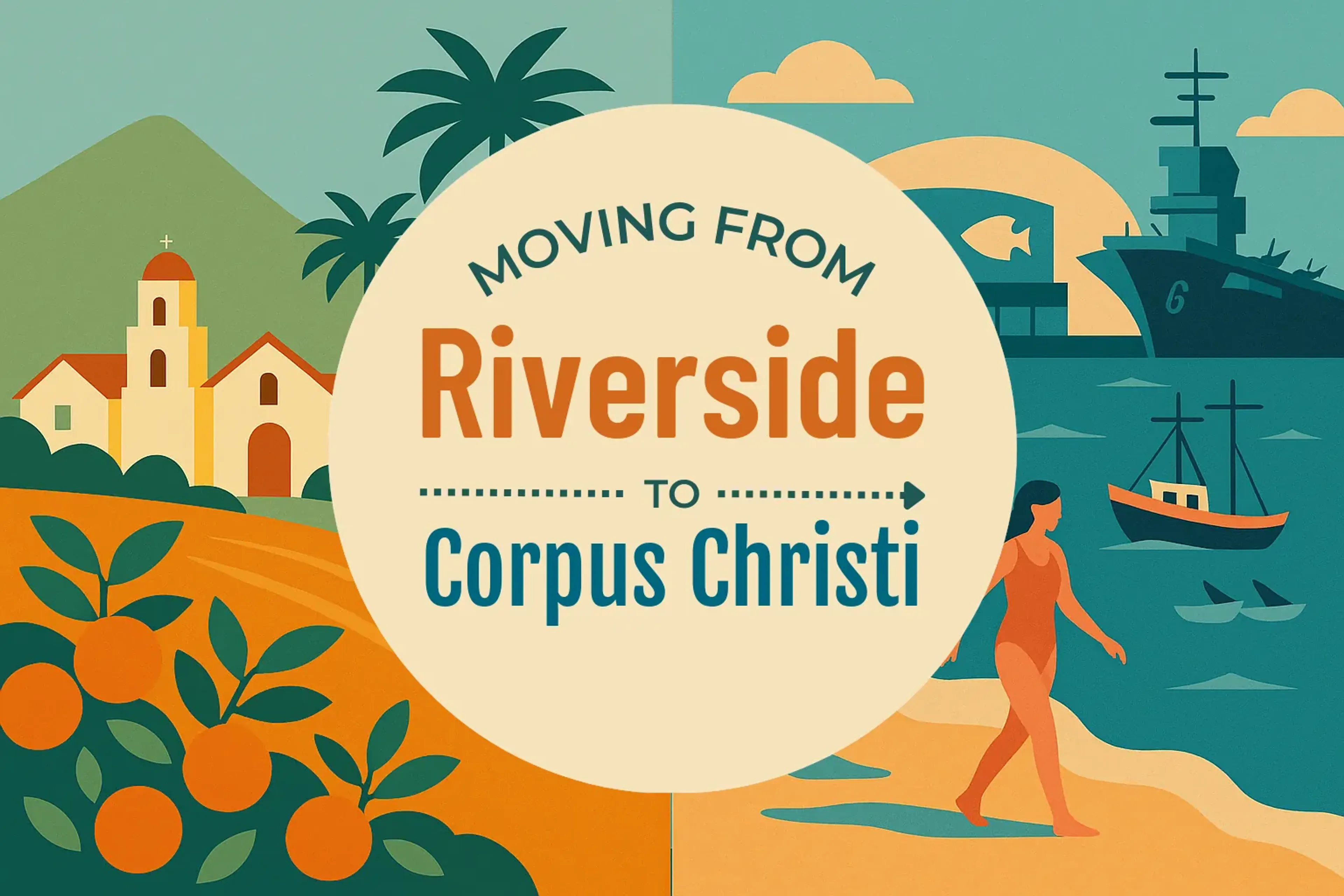 Side-by-side comparison of Riverside to Corpus Christi moving companies