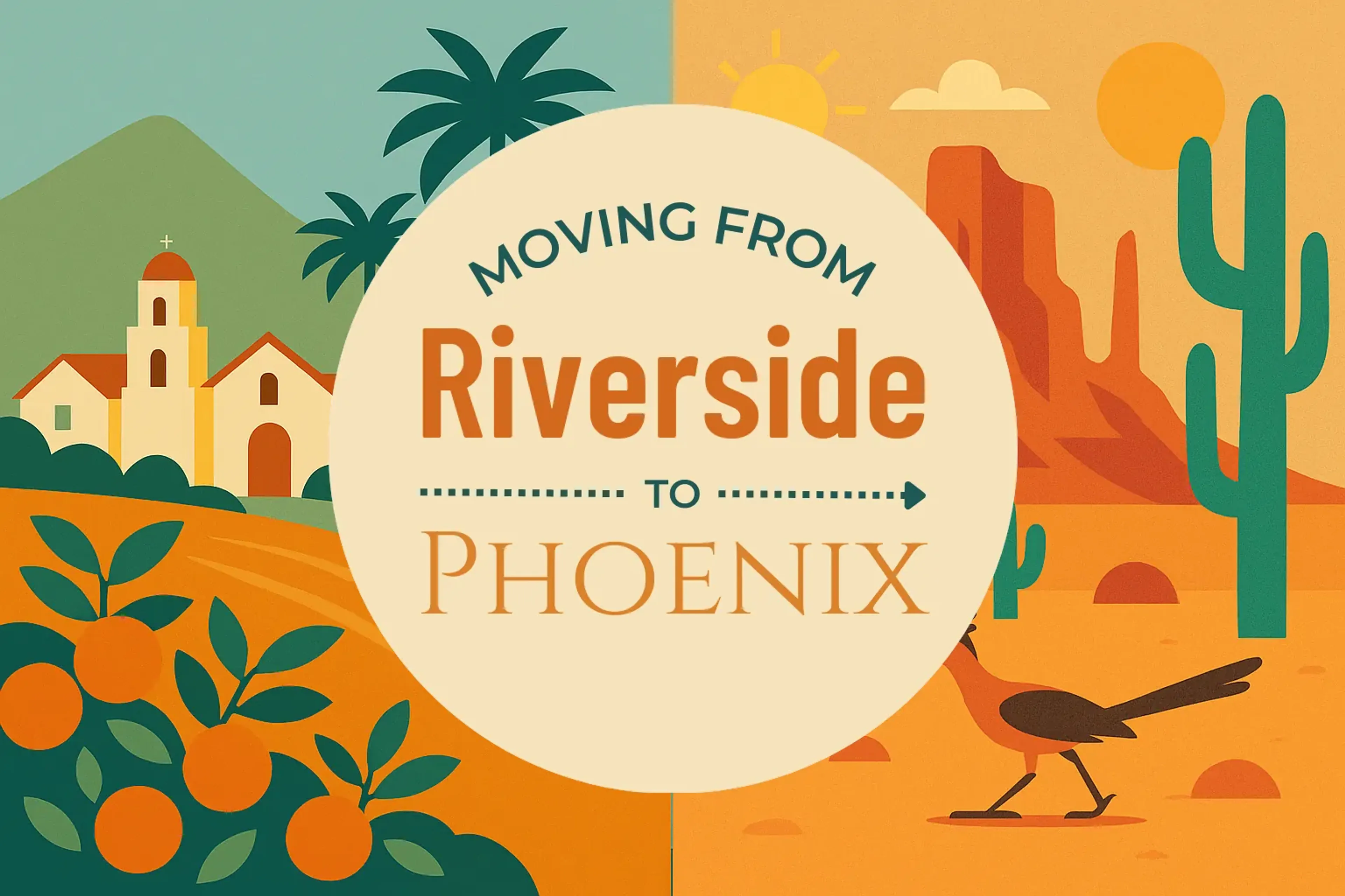 Side-by-side comparison of Riverside to Phoenix moving companies