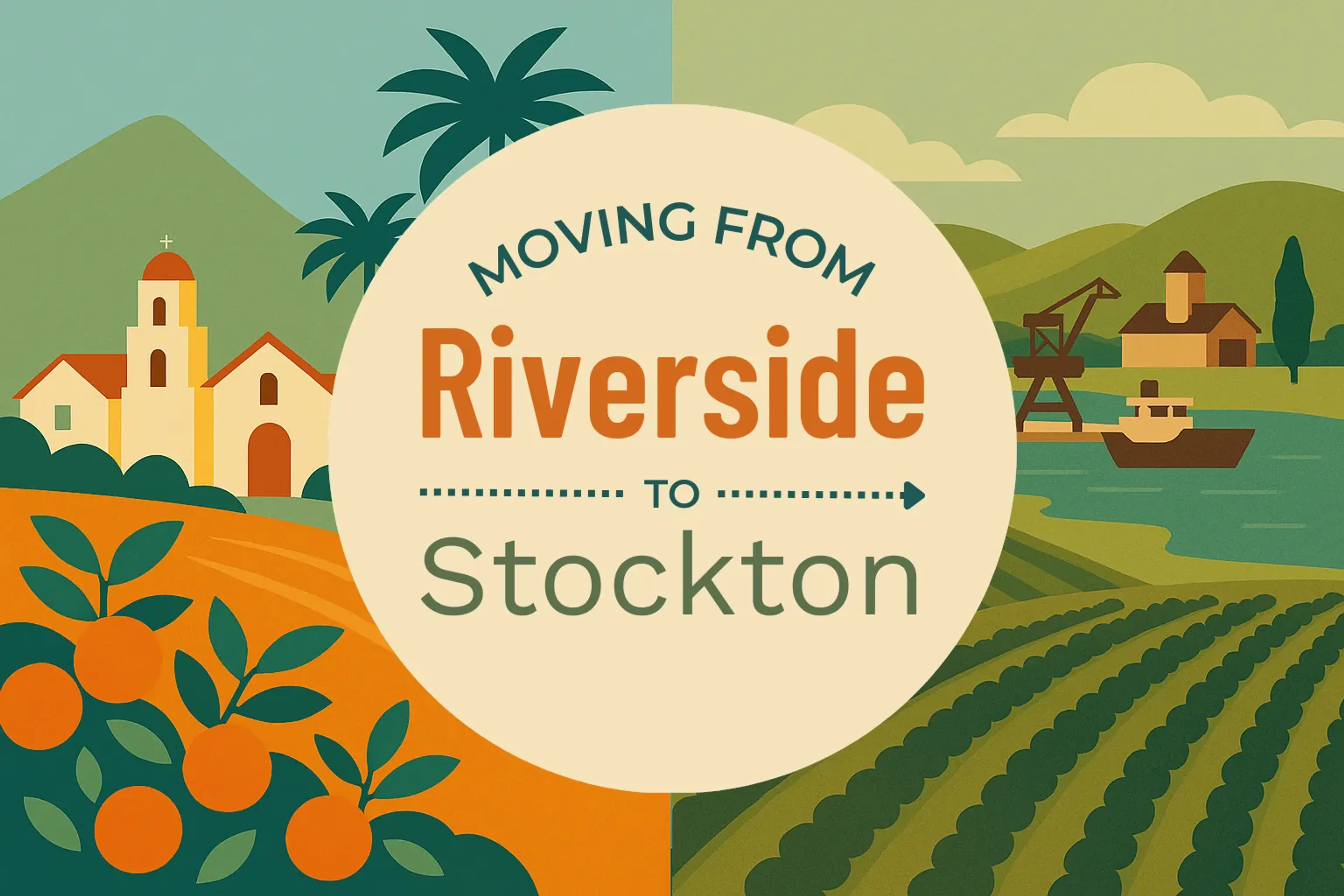 Side-by-side comparison of Riverside to Stockton moving companies