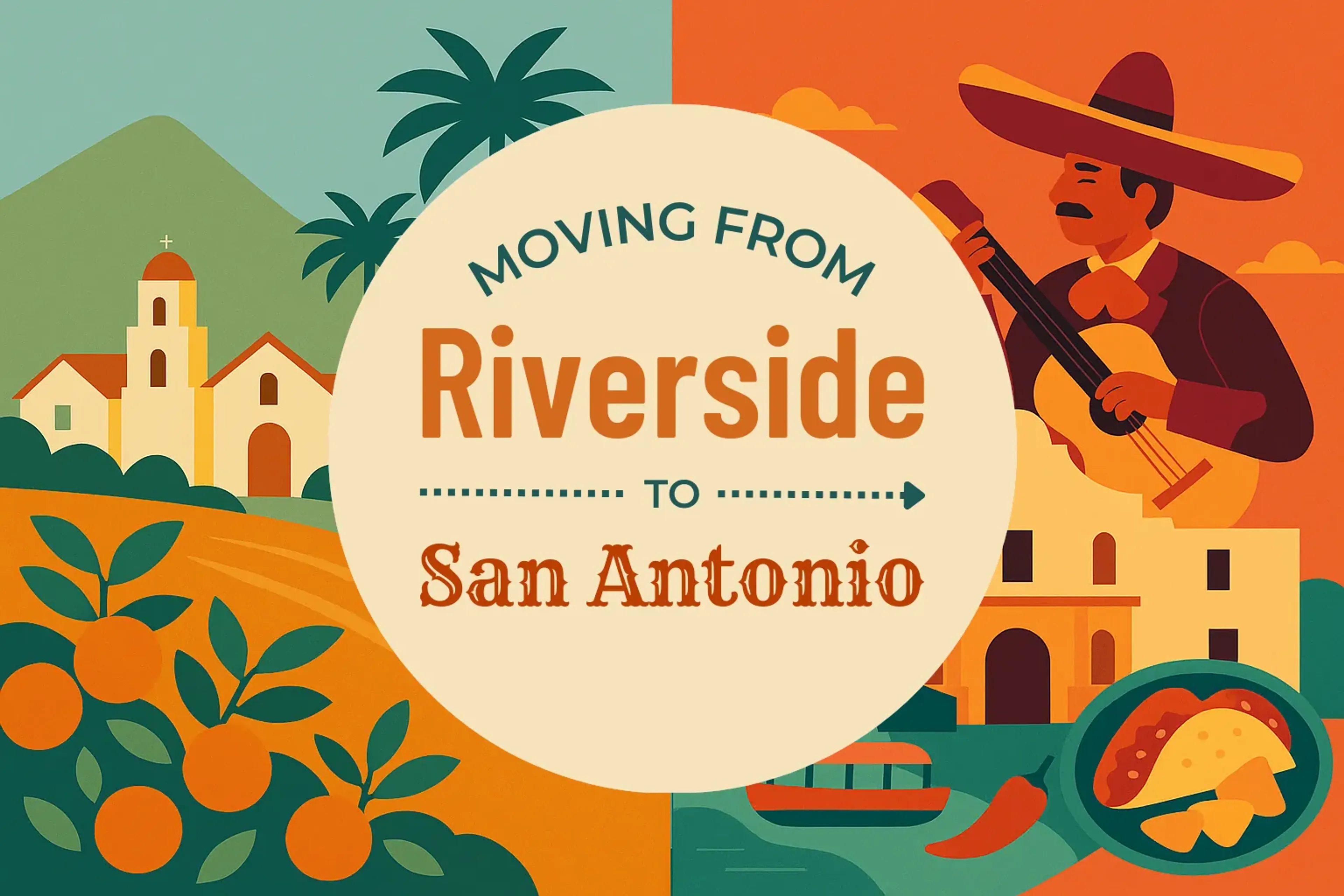 Side-by-side comparison of Riverside to San Antonio moving companies