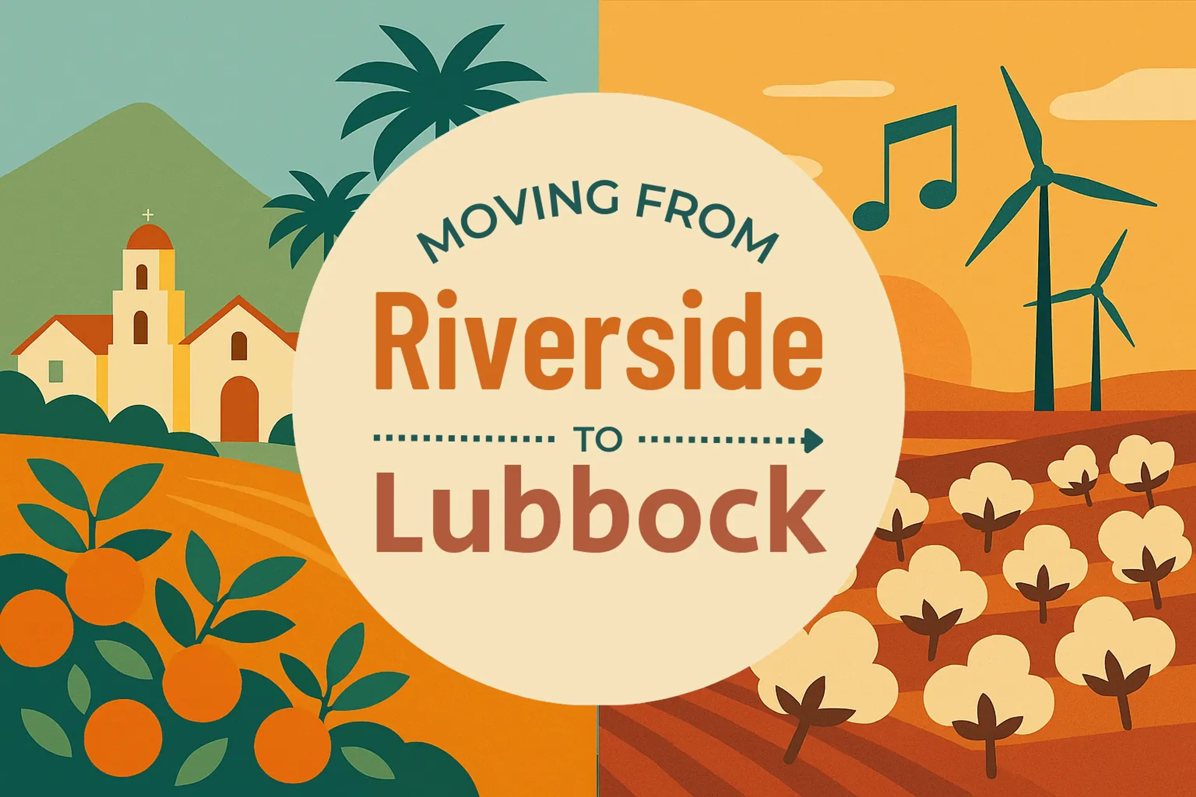 Side-by-side comparison of Riverside to Lubbock moving companies