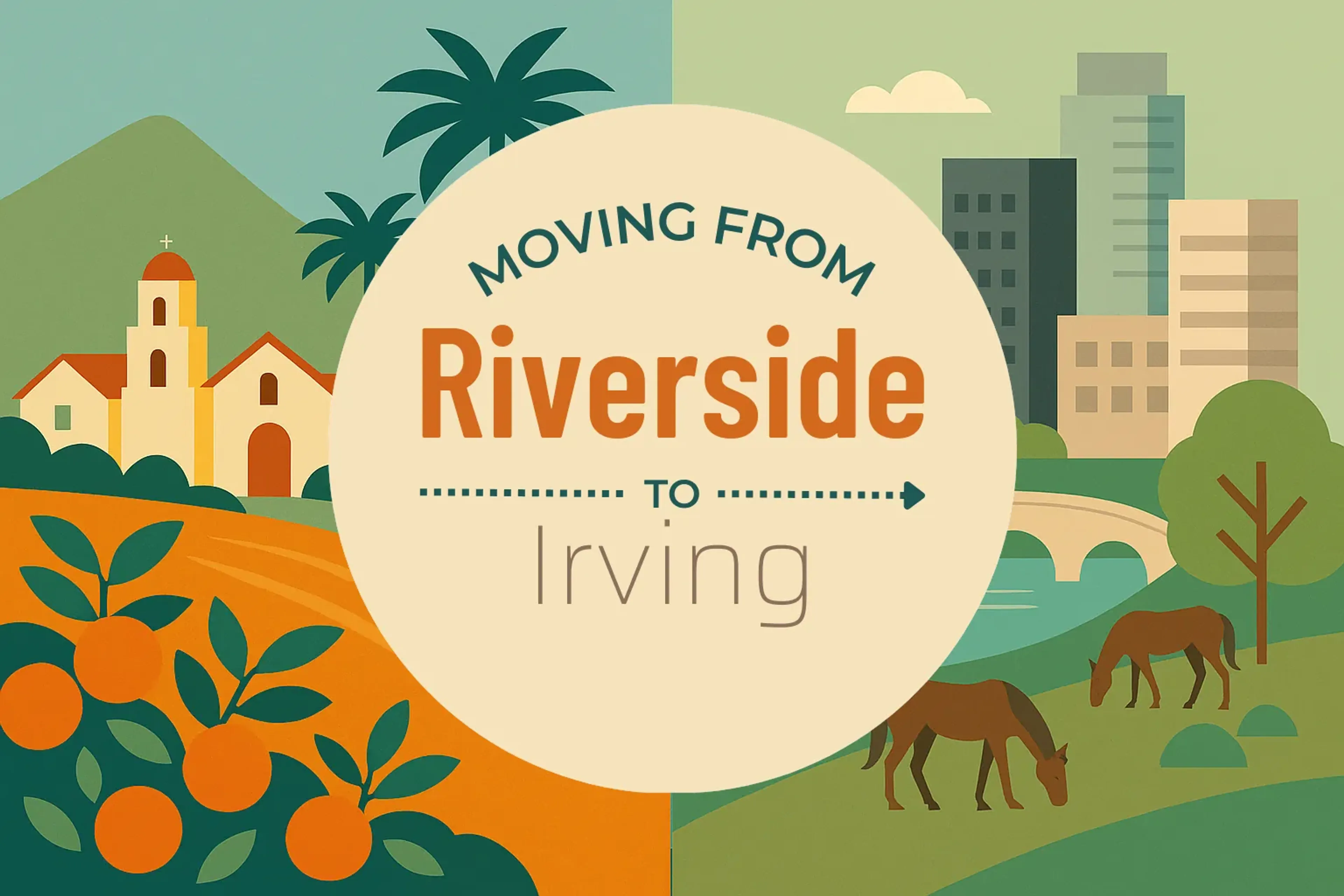 Side-by-side comparison of Riverside to Irving moving companies