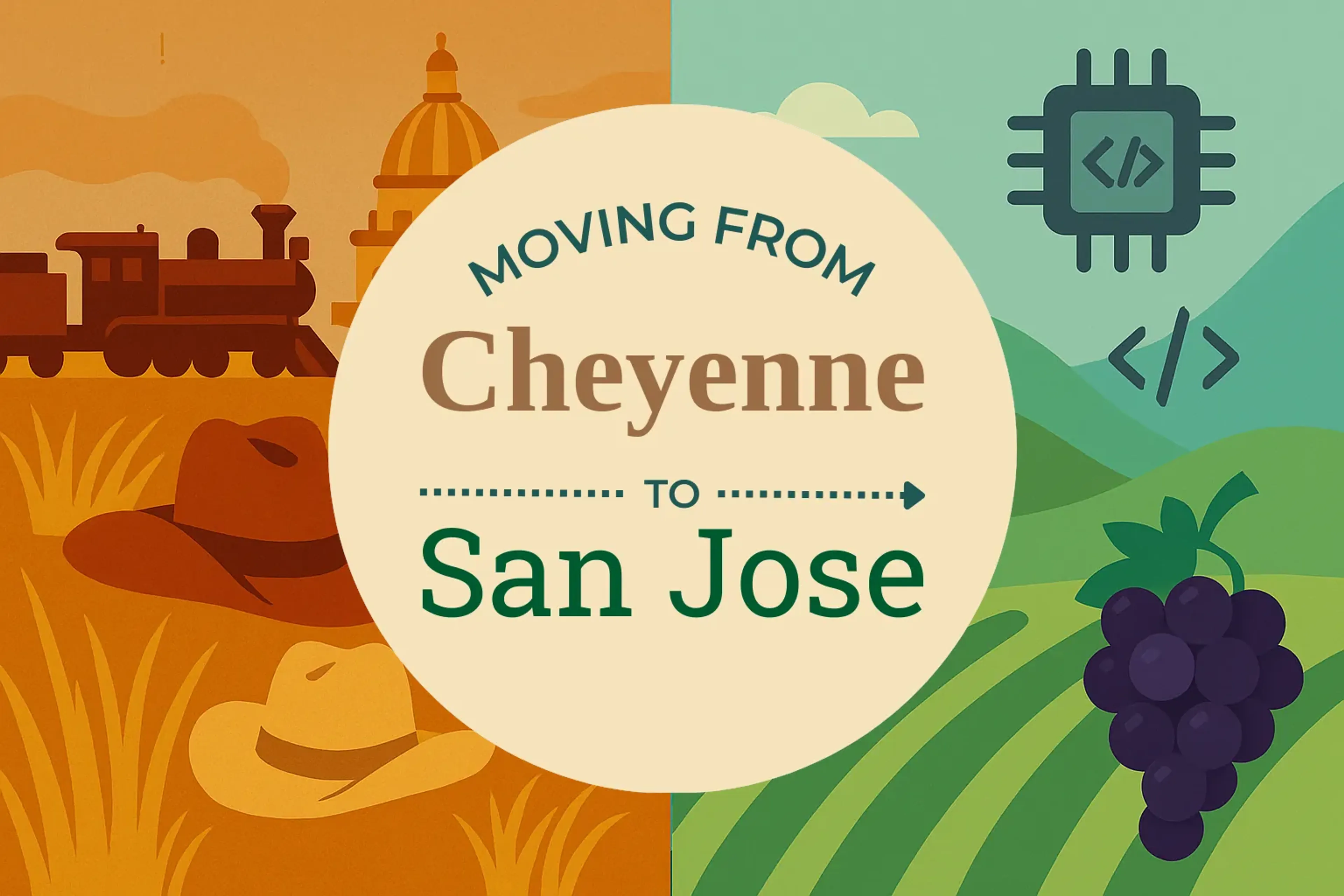 Side-by-side comparison of Cheyenne to San Jose moving companies
