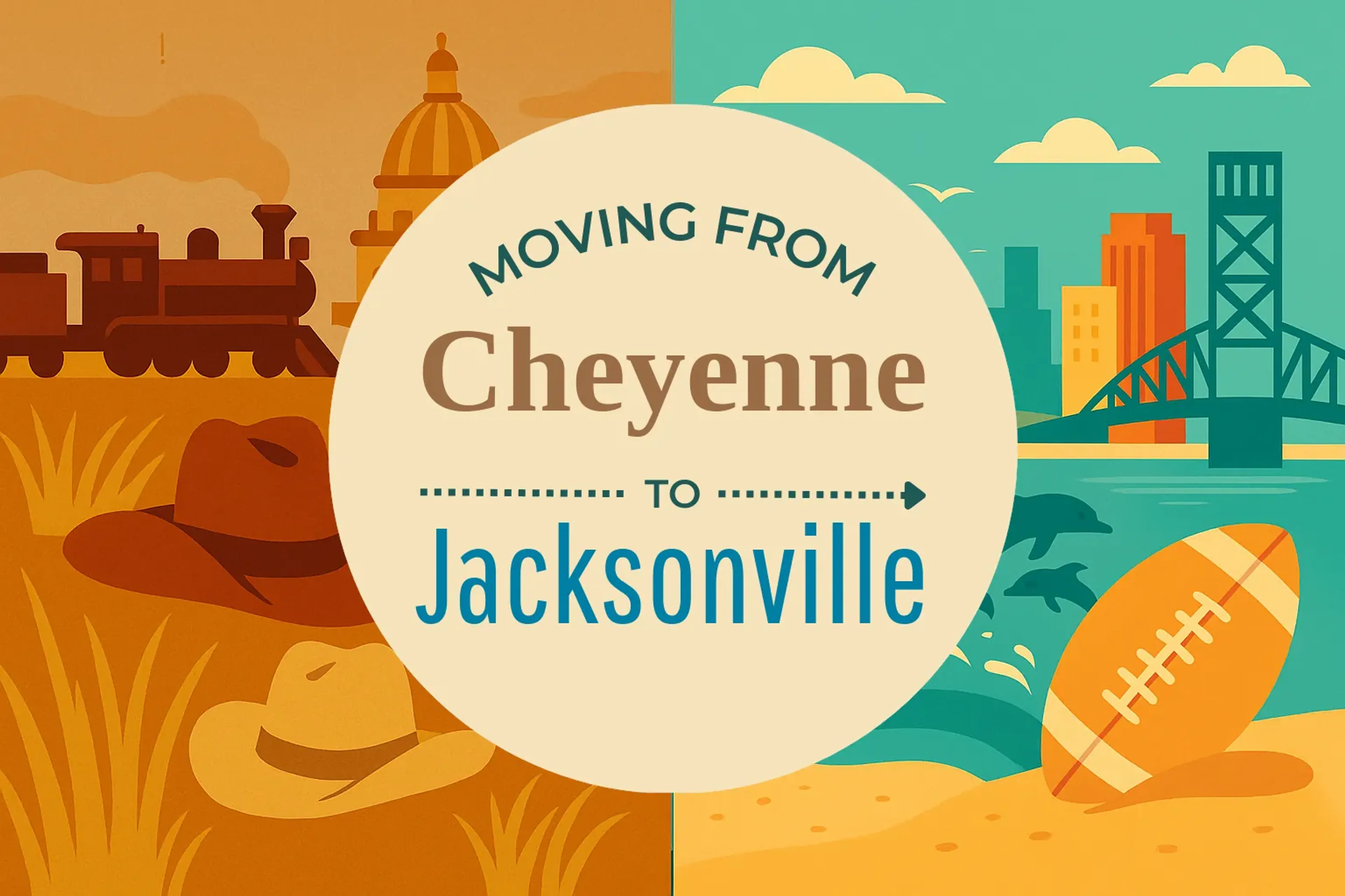 Side-by-side comparison of Cheyenne to Jacksonville moving companies