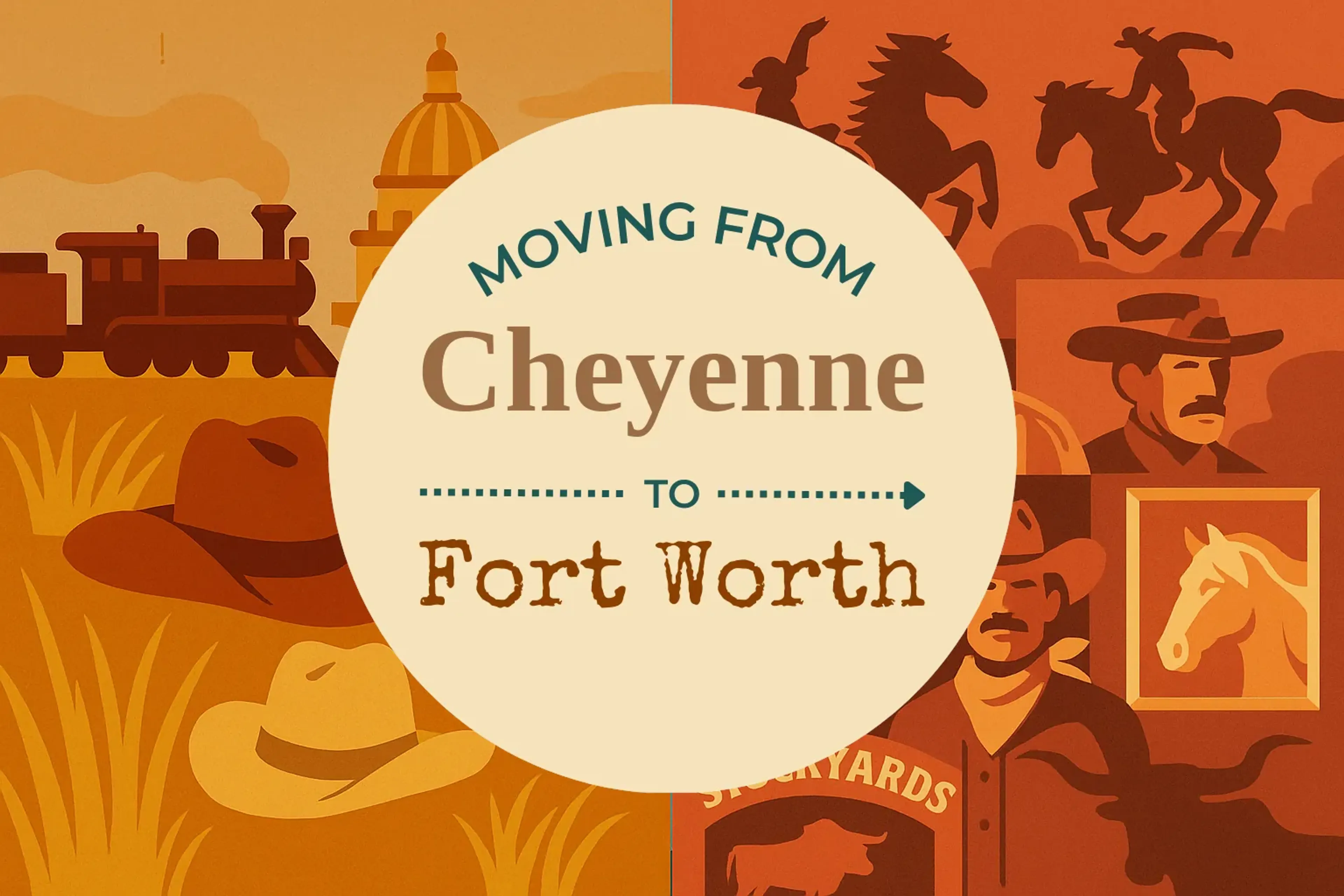 Side-by-side comparison of Cheyenne to Fort Worth moving companies