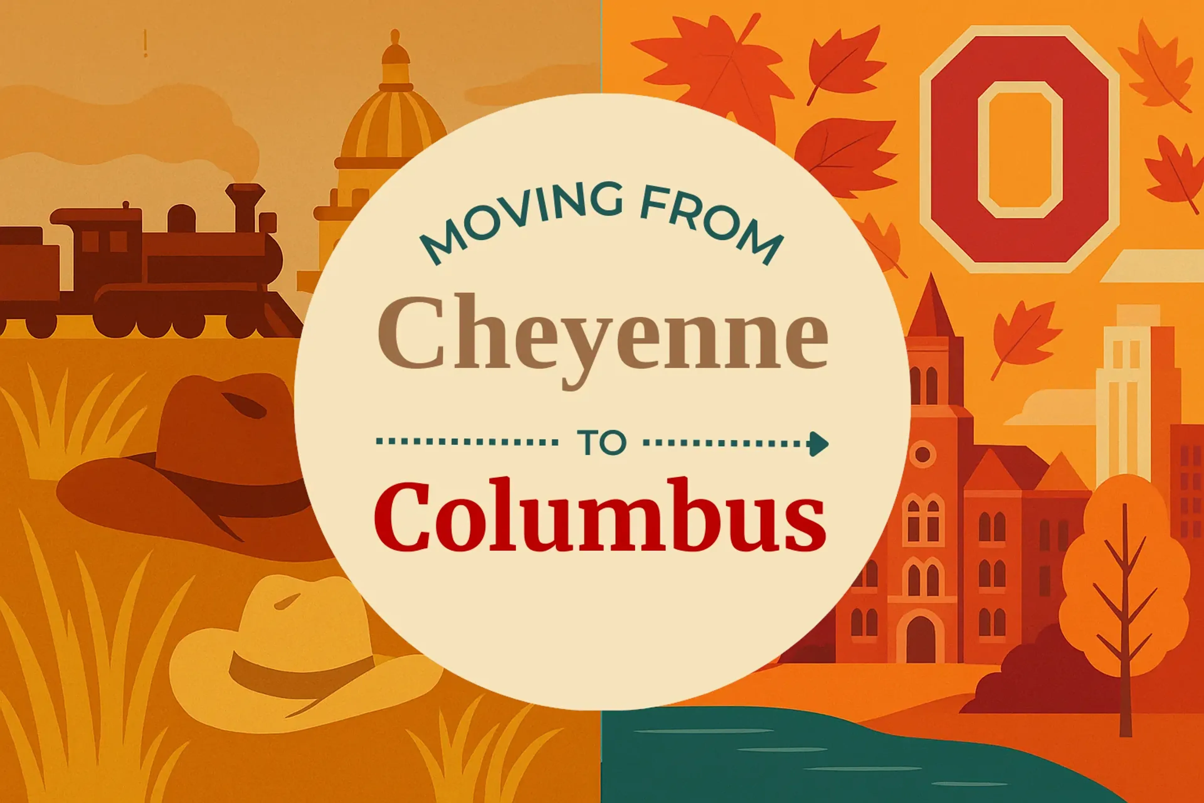 Side-by-side comparison of Cheyenne to Columbus moving companies