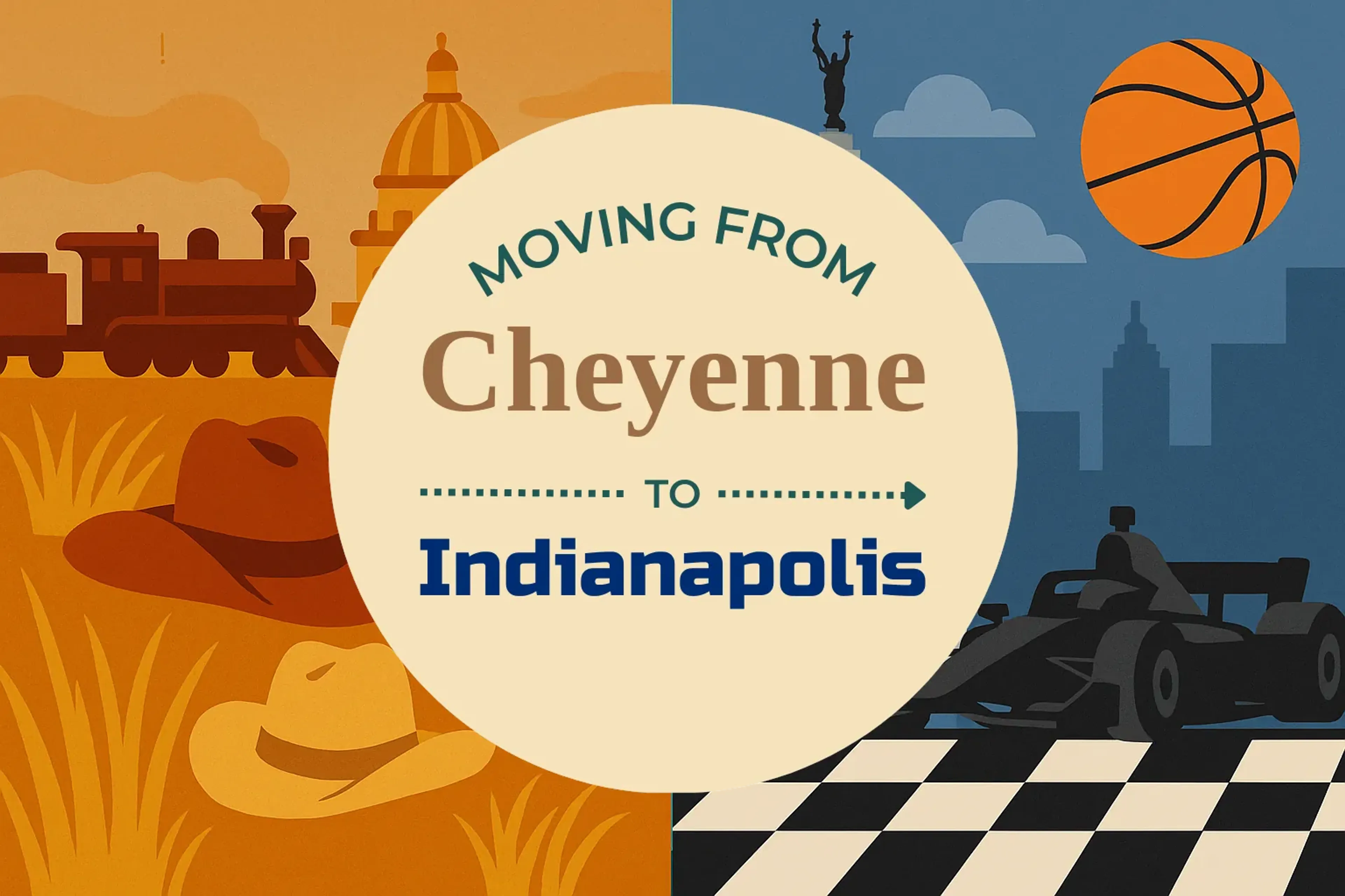 Side-by-side comparison of Cheyenne to Indianapolis moving companies